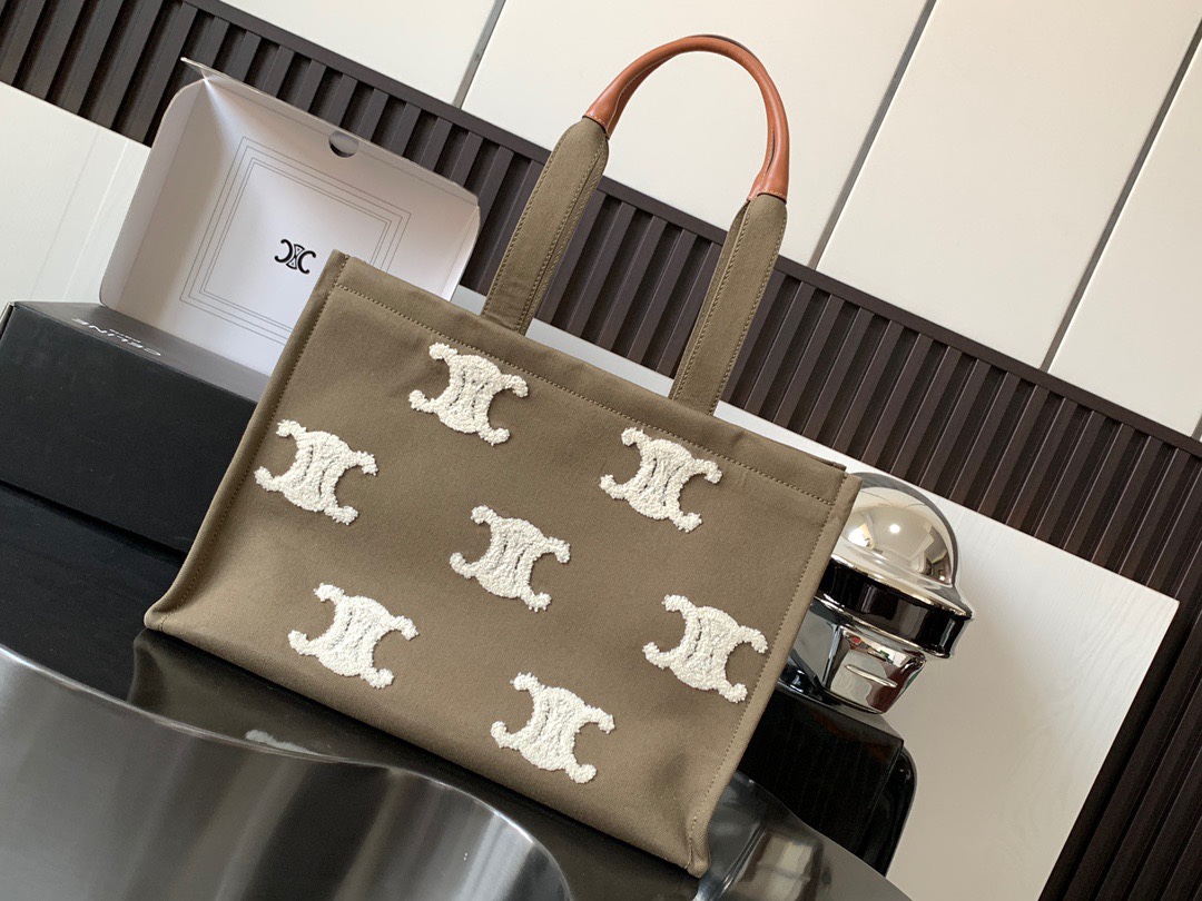 Bagsaaa Ce1i*e Large Cabas Thais In Logo Letters - 40 X 28 X 17cm