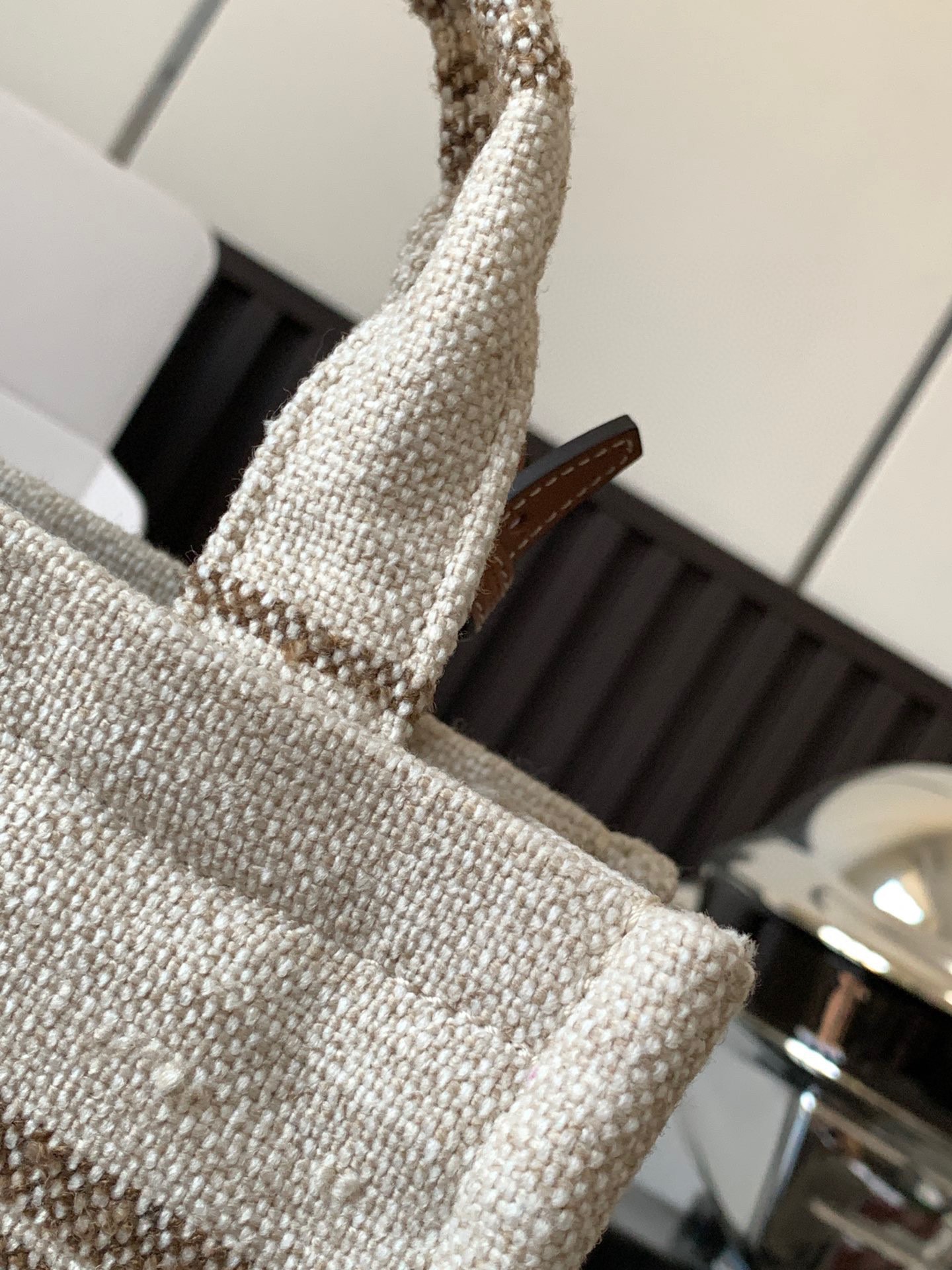 Bagsaaa Ce1i*e Small Cabas Thais In Striped Textile With Ce1i*e Jacquard - 25.5 x 18.5 x 12 CM
