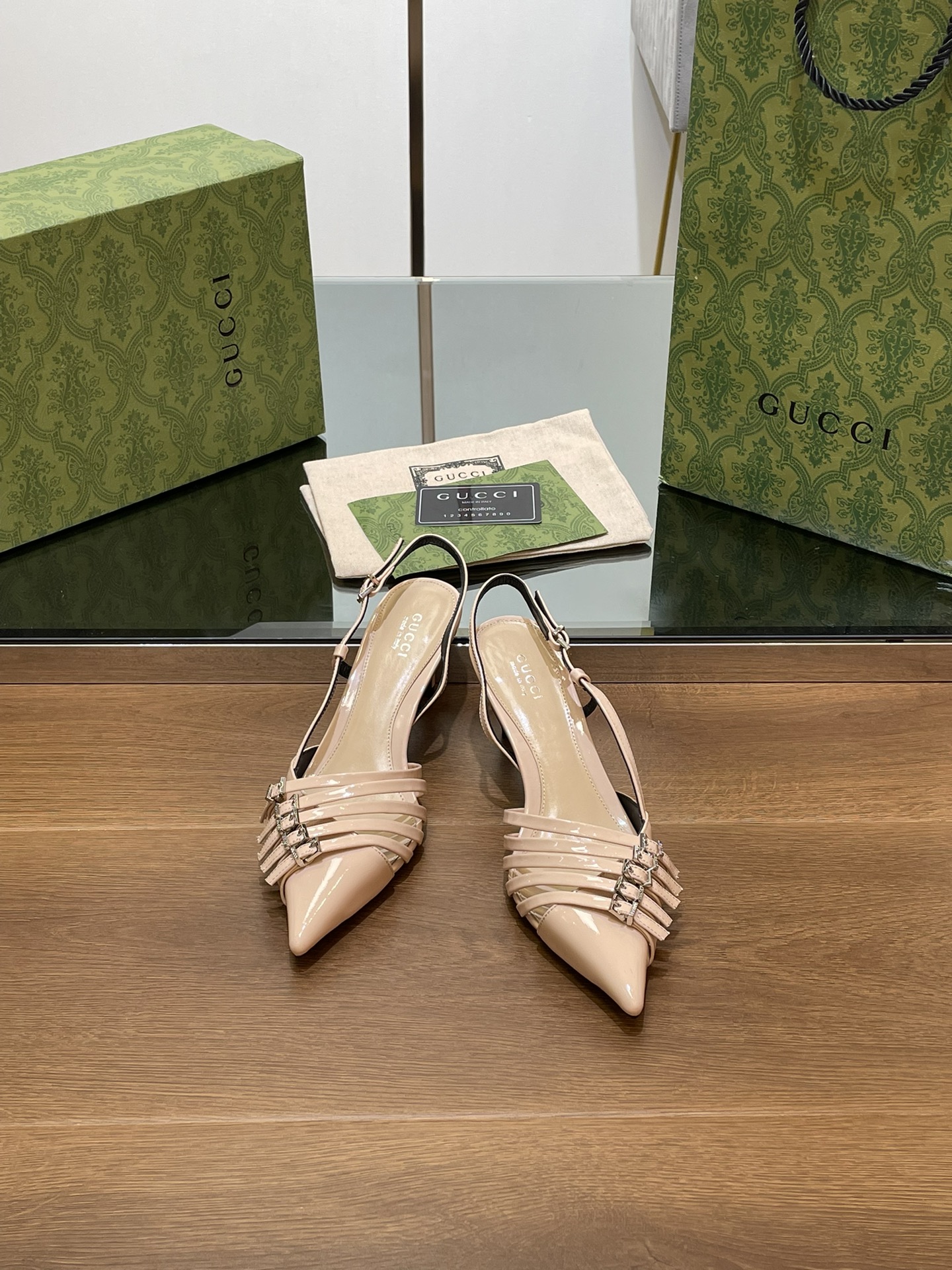 Bagsaaa Gvc*1 Women's Slingback Pump Beige 796016