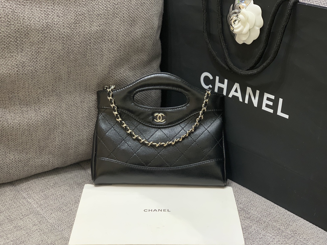 Bagsaaa Ch**el 31 Mini Bag Black - 20.5*17*3.5cm
