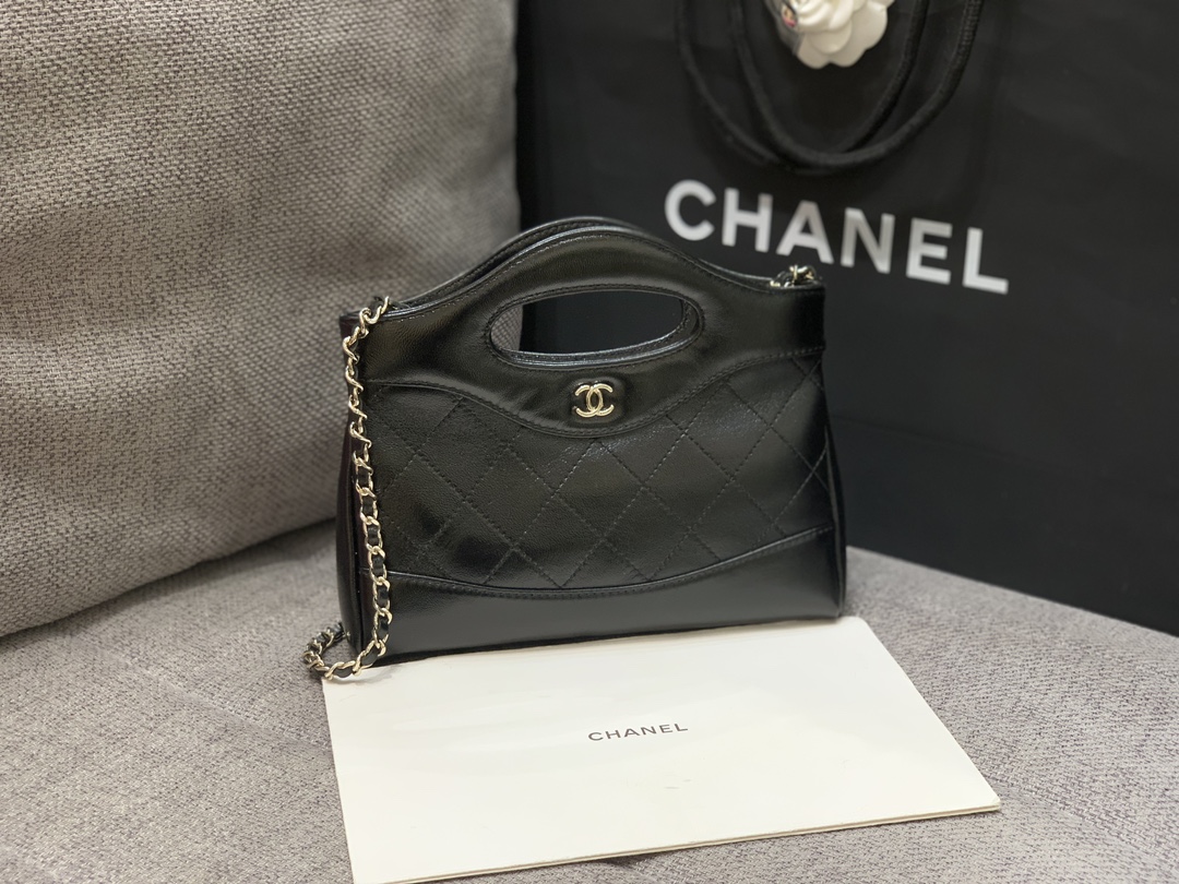 Bagsaaa Ch**el 31 Mini Bag Black - 20.5*17*3.5cm