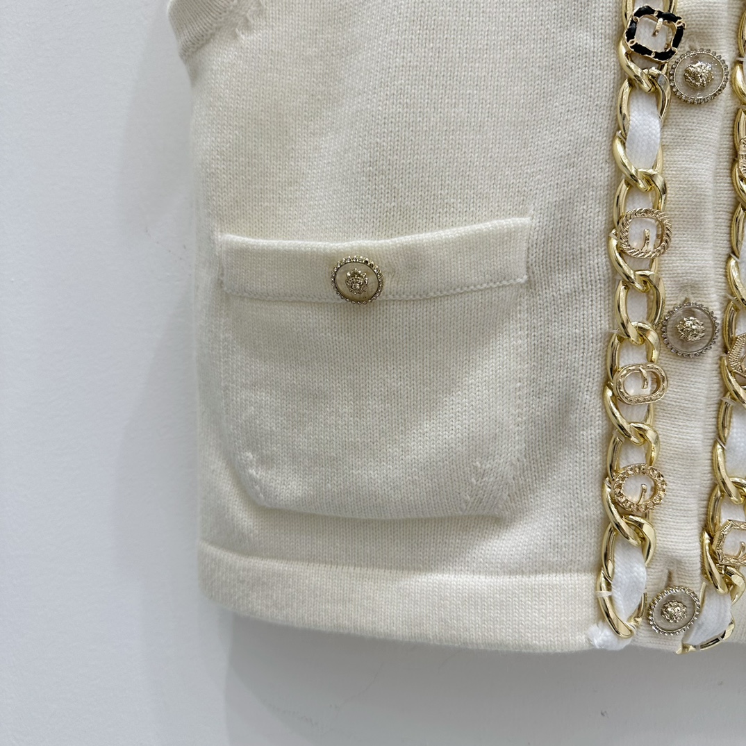 Bagsaaa Ch**el Chain Vest In Beige