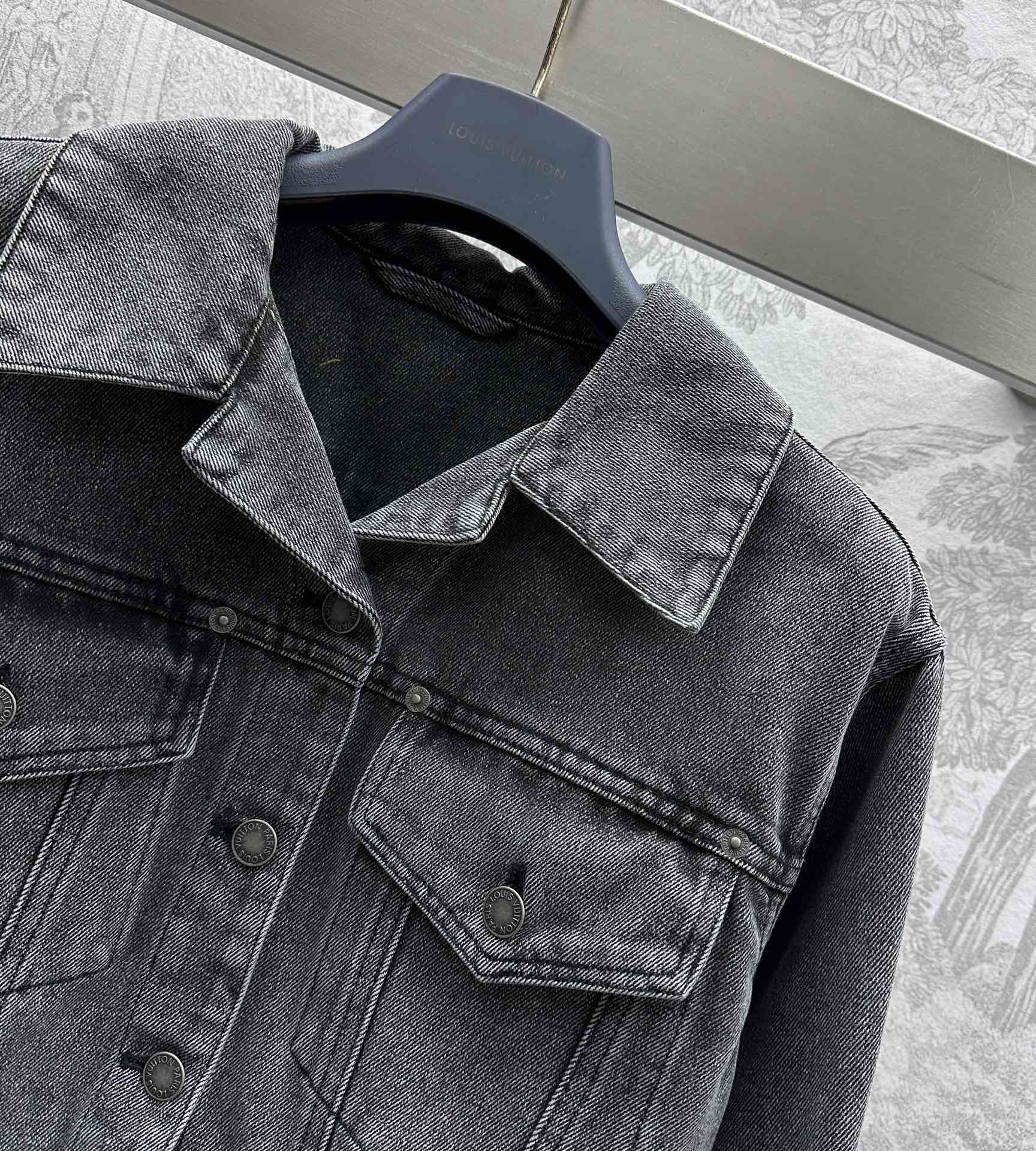 Bagsaaa Washed Denim Jacket Grey