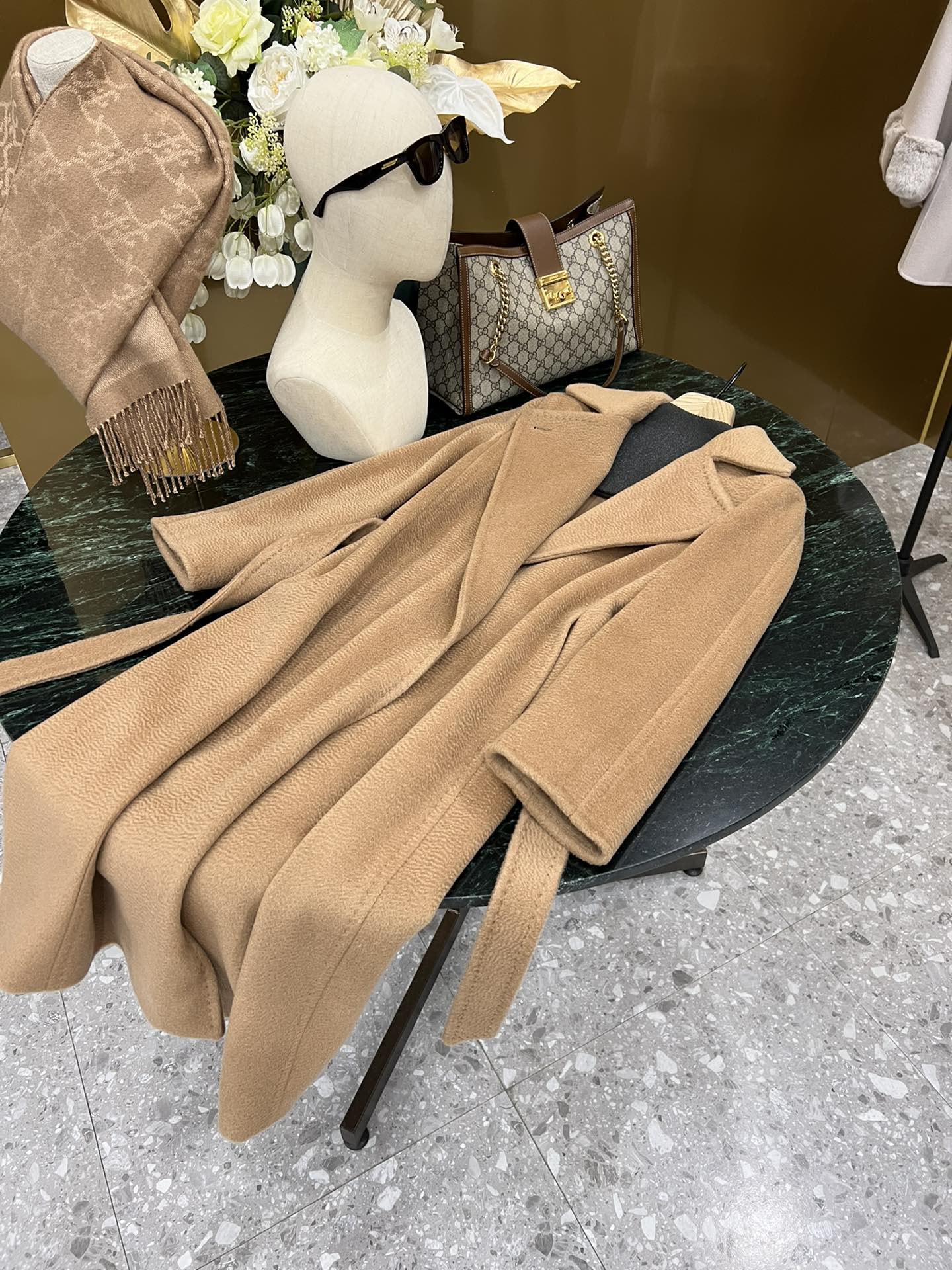 Bagsaaa Max Mara Manuela Belted Camel Coat