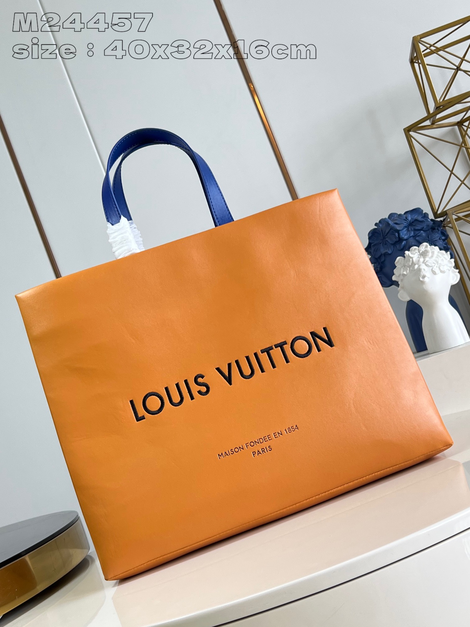 Bagsaaa L0vis Vvtt0n M24457 Shopper Tote MM Safran - 40 x 32 x 16 cm