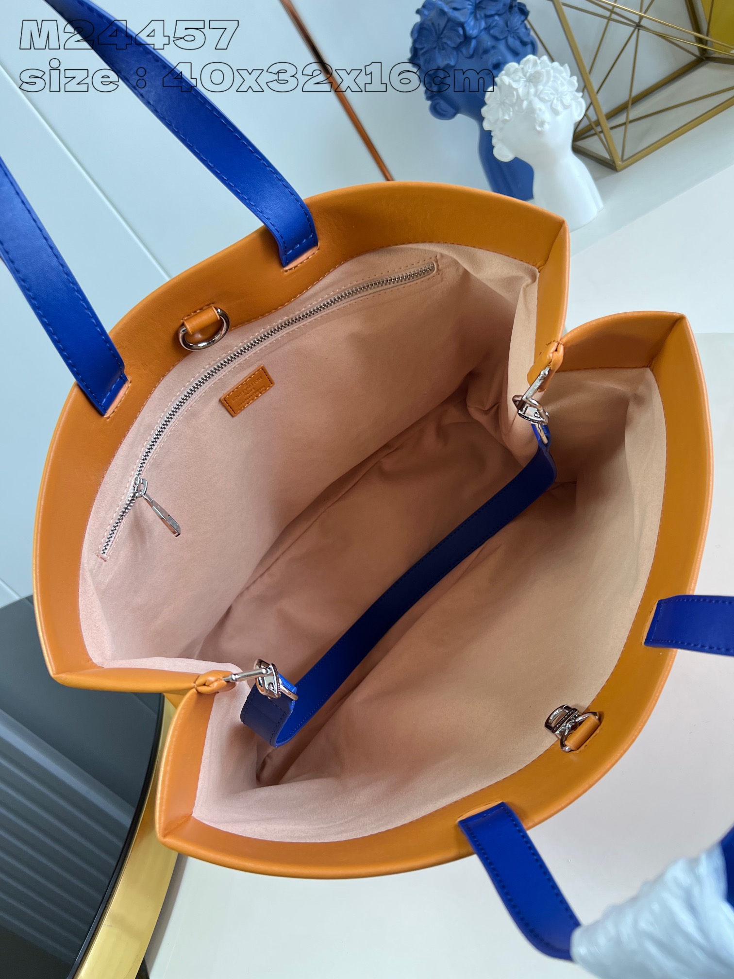 Bagsaaa L0vis Vvtt0n M24457 Shopper Tote MM Safran - 40 x 32 x 16 cm