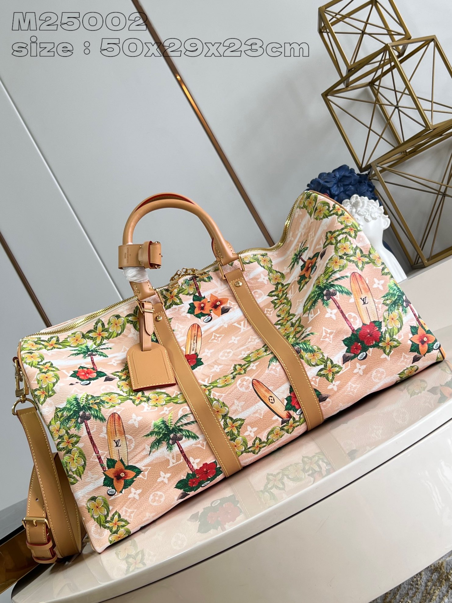 Bagsaaa L0vis Vvtt0n M25002 Keepall Bandoulière 50 Sand - 50 x 29 x 23 cm