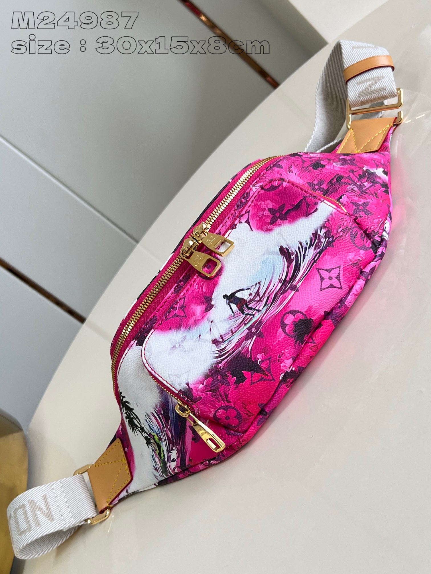 Bagsaaa L0vis Vvtt0n M24987 Rush Bumbag Pink - 30 x 15 x 8 cm