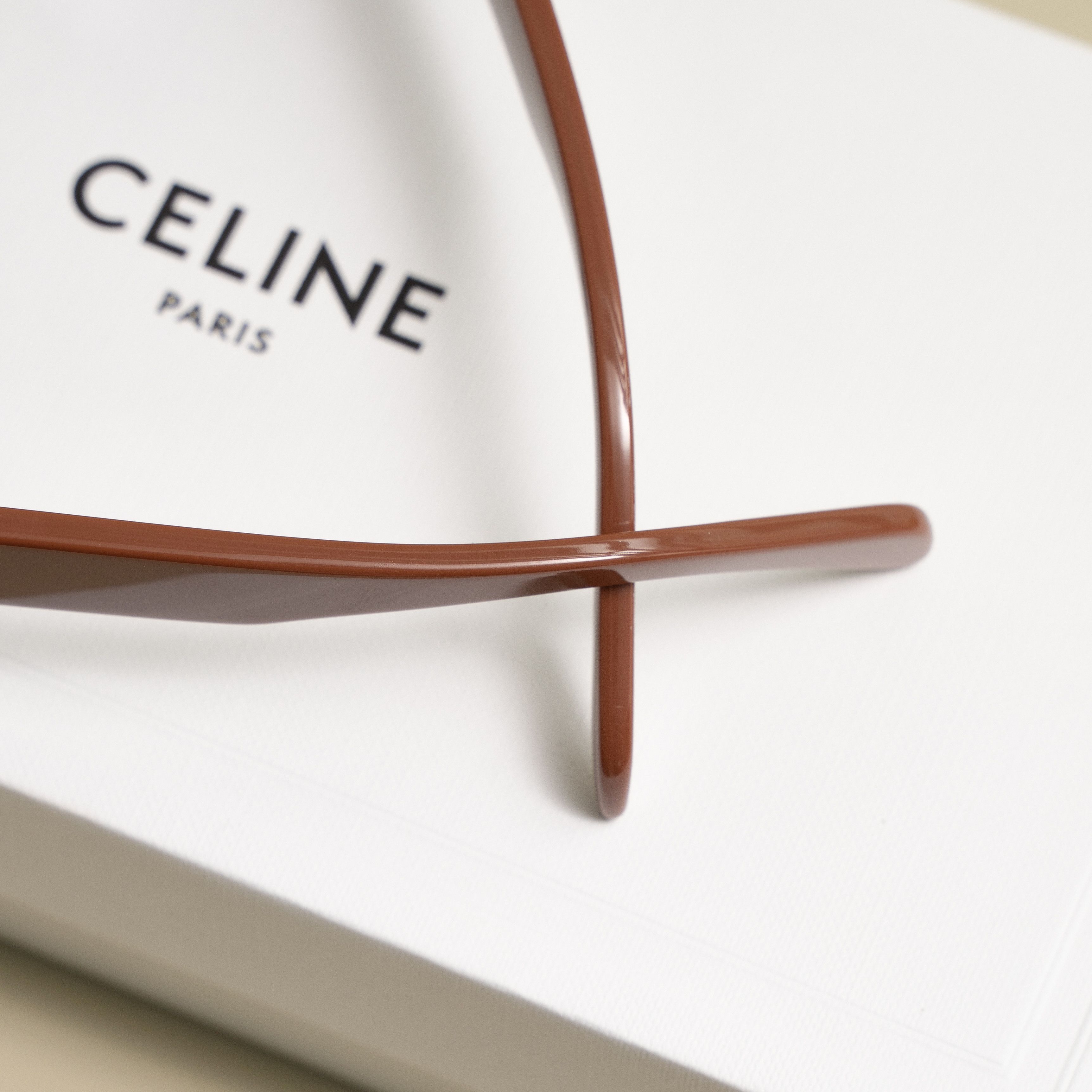 Bagsaaa Ce1i*e Triomphe 01 Sunglasses In Acetate Brown