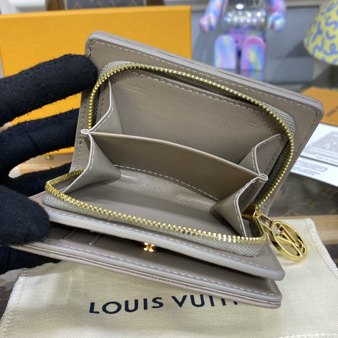 Bagsaaa L0vis Vvtt0n M81599 Lou Coussin Wallet Beige - 11.5 x 8.5 x 2.2 cm