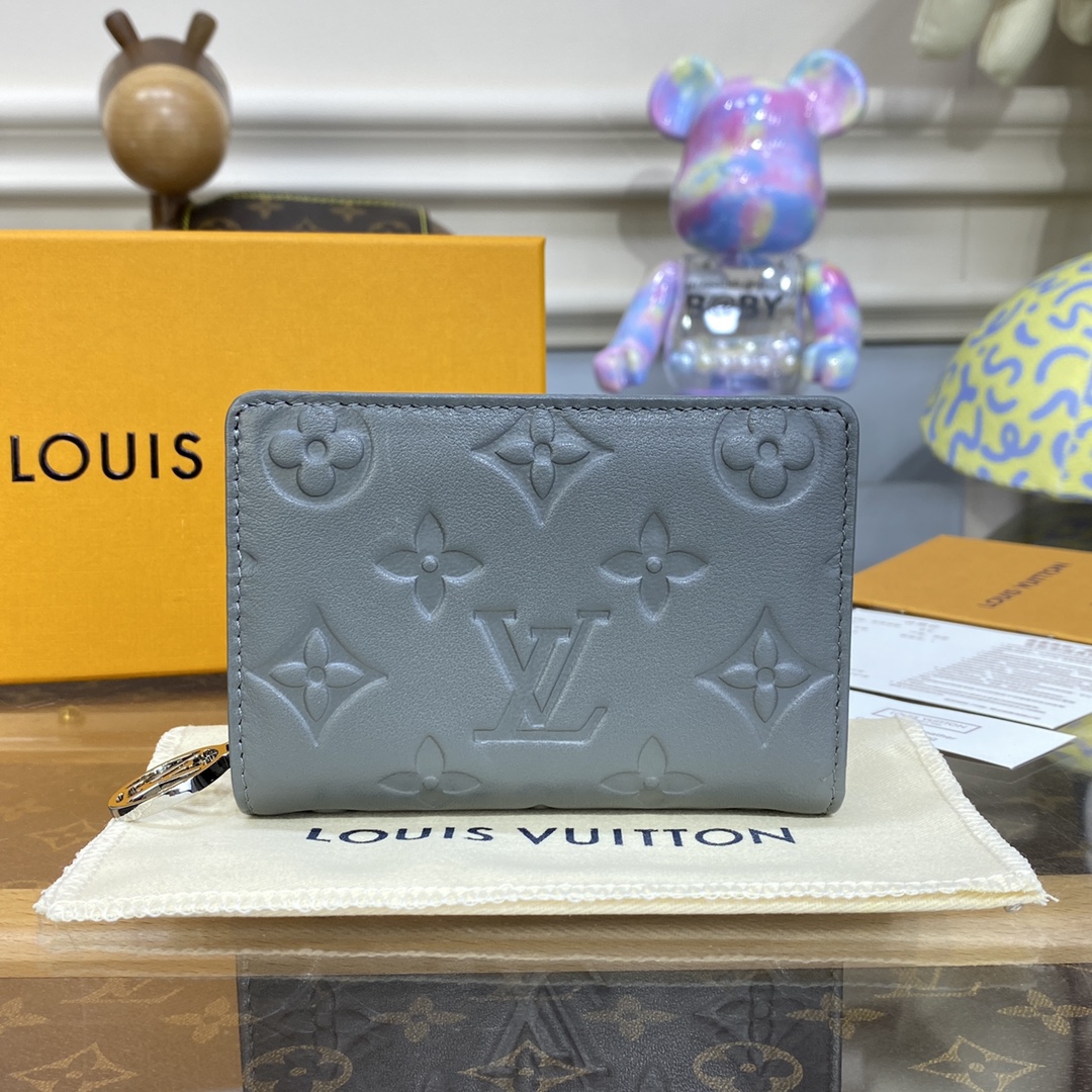 Bagsaaa L0vis Vvtt0n M81599 Lou Coussin Wallet Gray - 11.5 x 8.5 x 2.2 cm