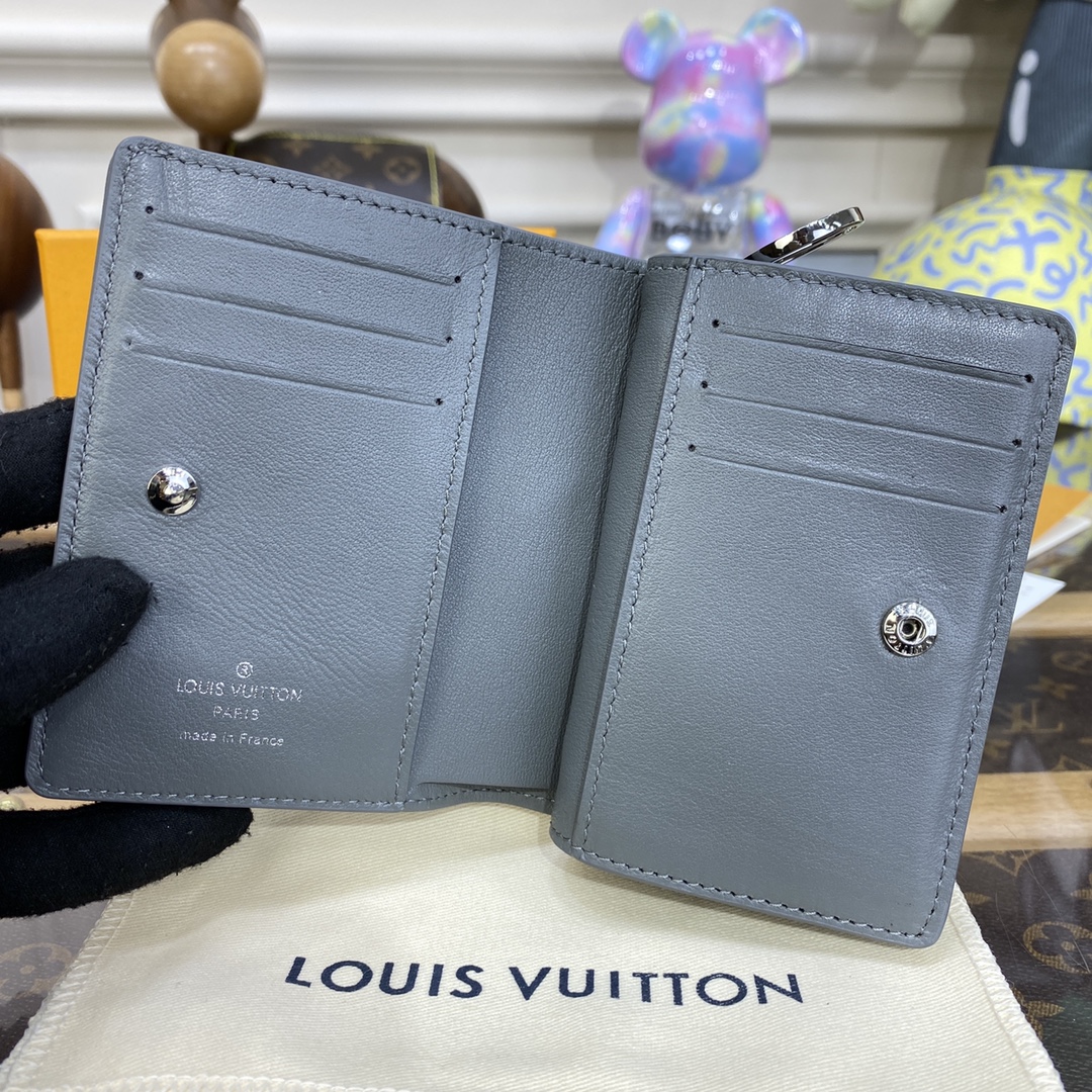 Bagsaaa L0vis Vvtt0n M81599 Lou Coussin Wallet Gray - 11.5 x 8.5 x 2.2 cm