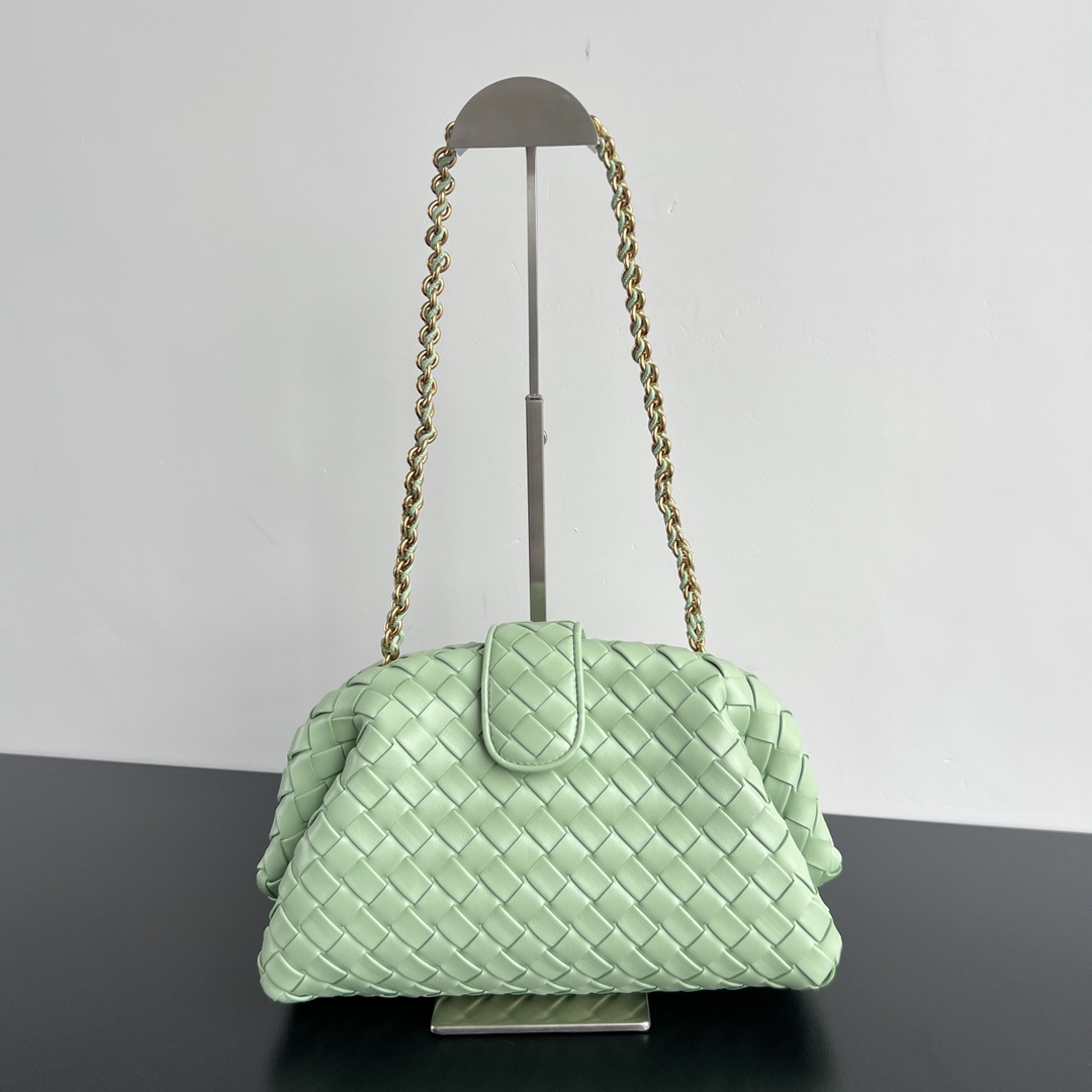 Bagsaaa B0tt*ga Ven*ta Teen Lauren 1980 With Chain Fresh Mint - 31.5*16*11cm