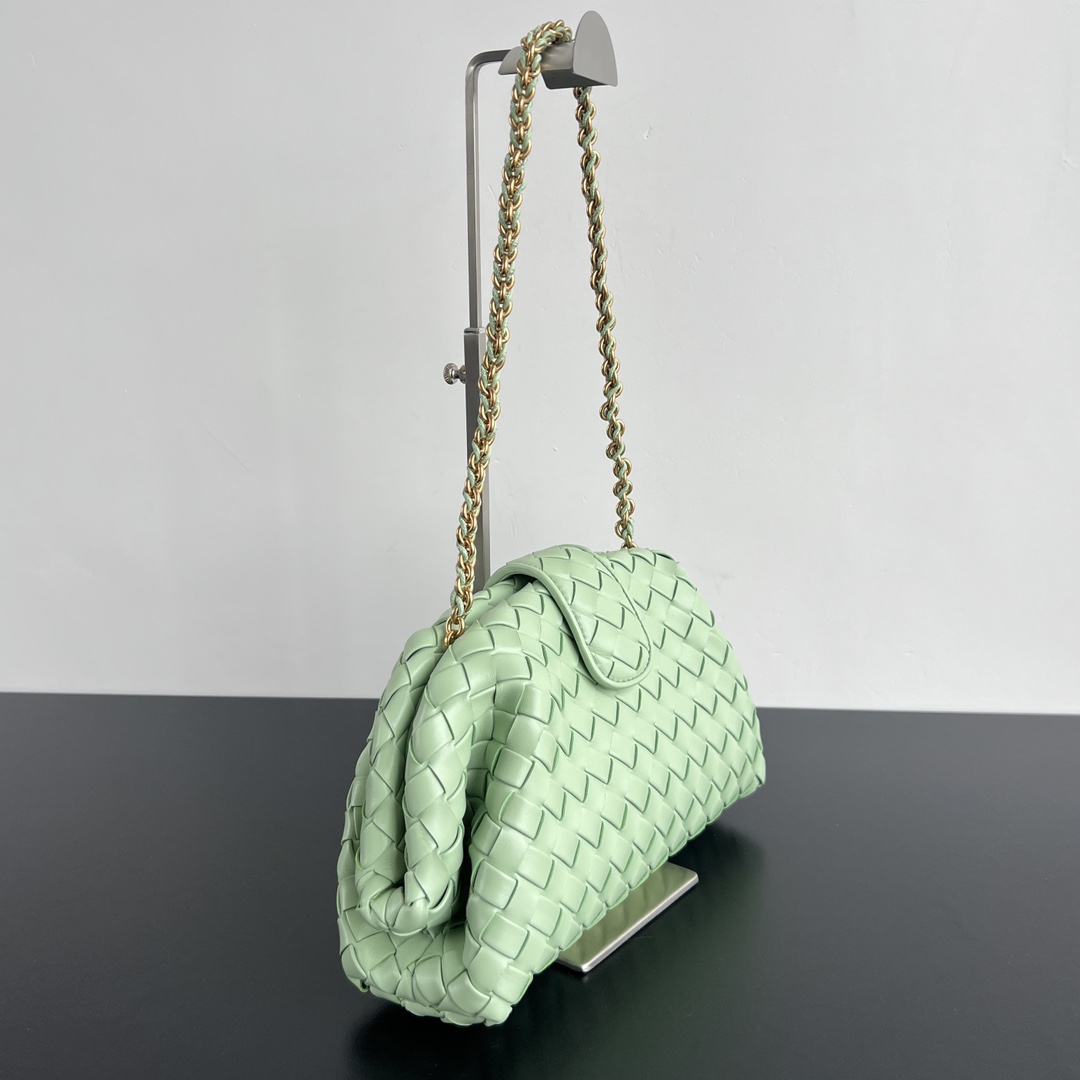 Bagsaaa B0tt*ga Ven*ta Teen Lauren 1980 With Chain Fresh Mint - 31.5*16*11cm