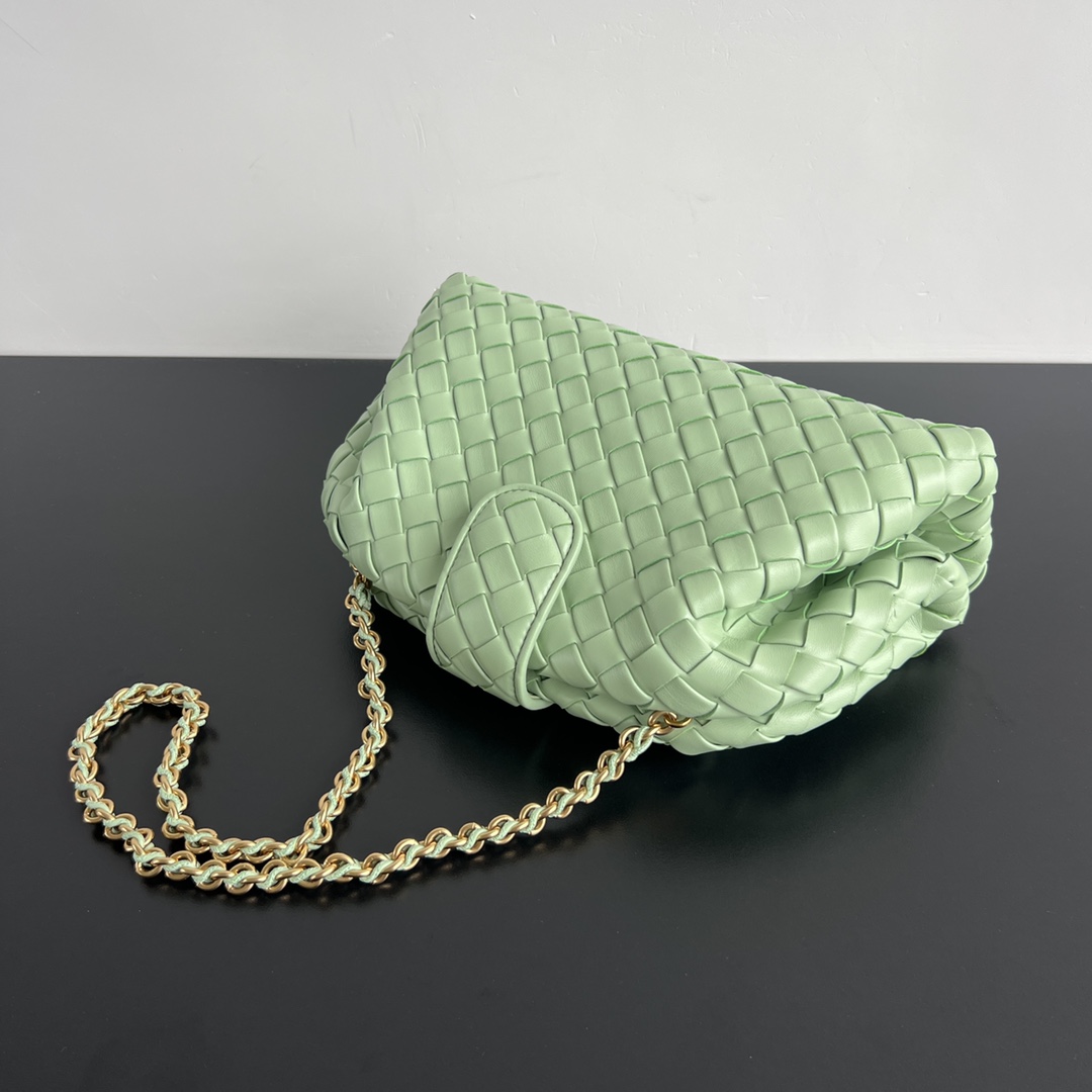 Bagsaaa B0tt*ga Ven*ta Teen Lauren 1980 With Chain Fresh Mint - 31.5*16*11cm
