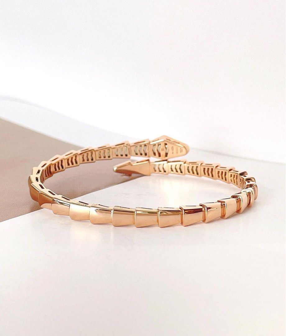 Bagsaaa Bv1g*ai Serpenti Viper Bracelet Rose Gold Color