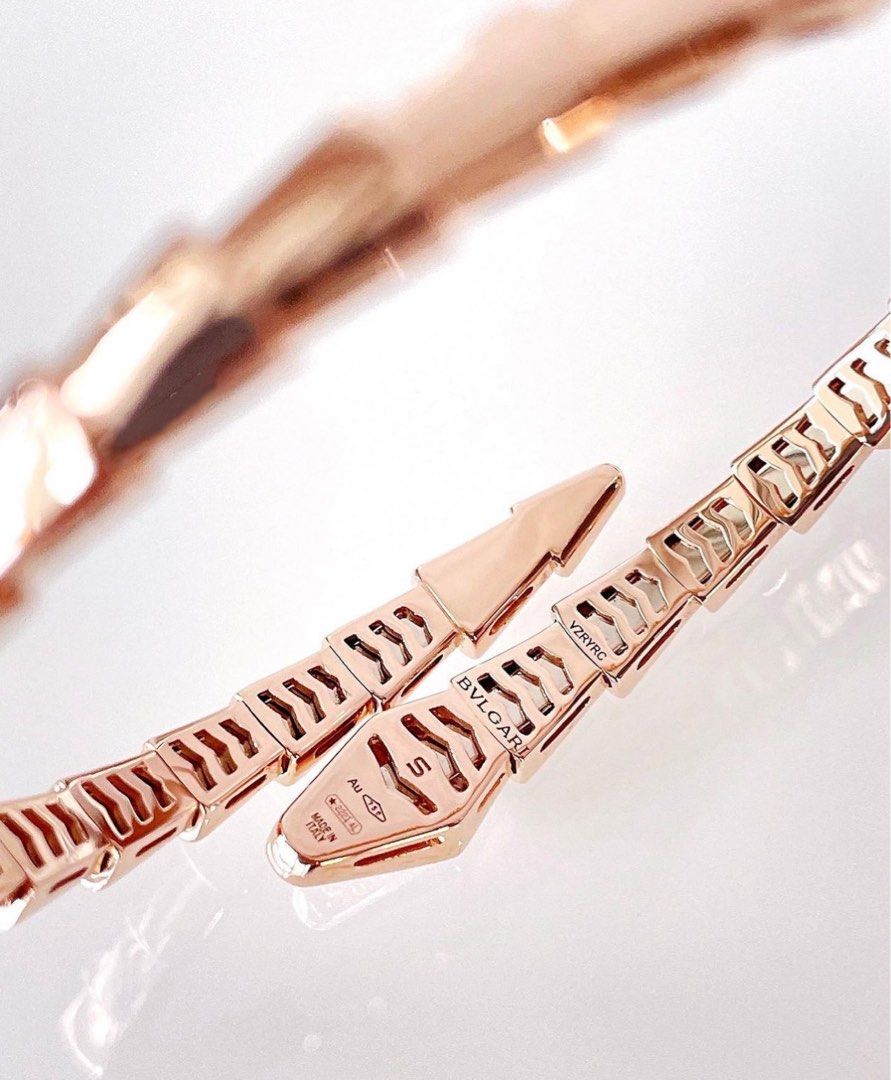 Bagsaaa Bv1g*ai Serpenti Viper Bracelet Rose Gold Color