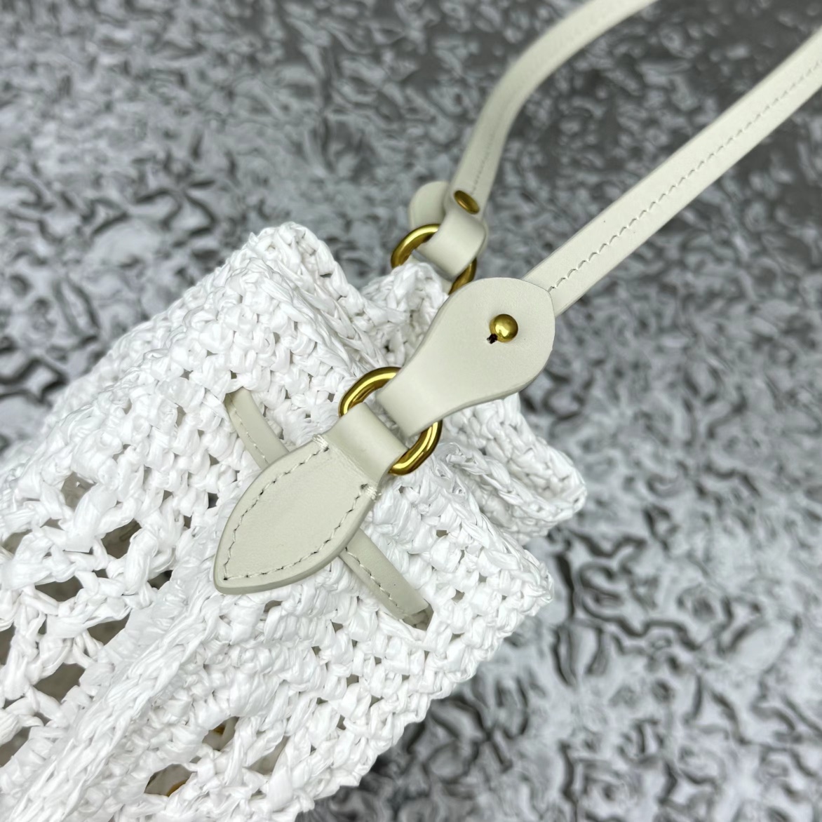 Bagsaaa M1um1u Woven fabric mini-bag white - 23x20 cm