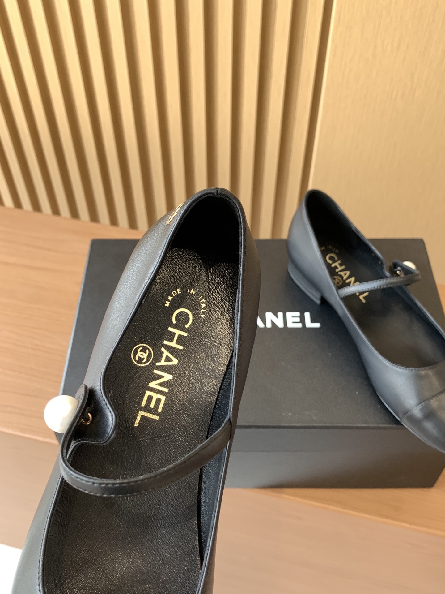 Bagsaaa Ch**el Mary Janes Full Black Leather
