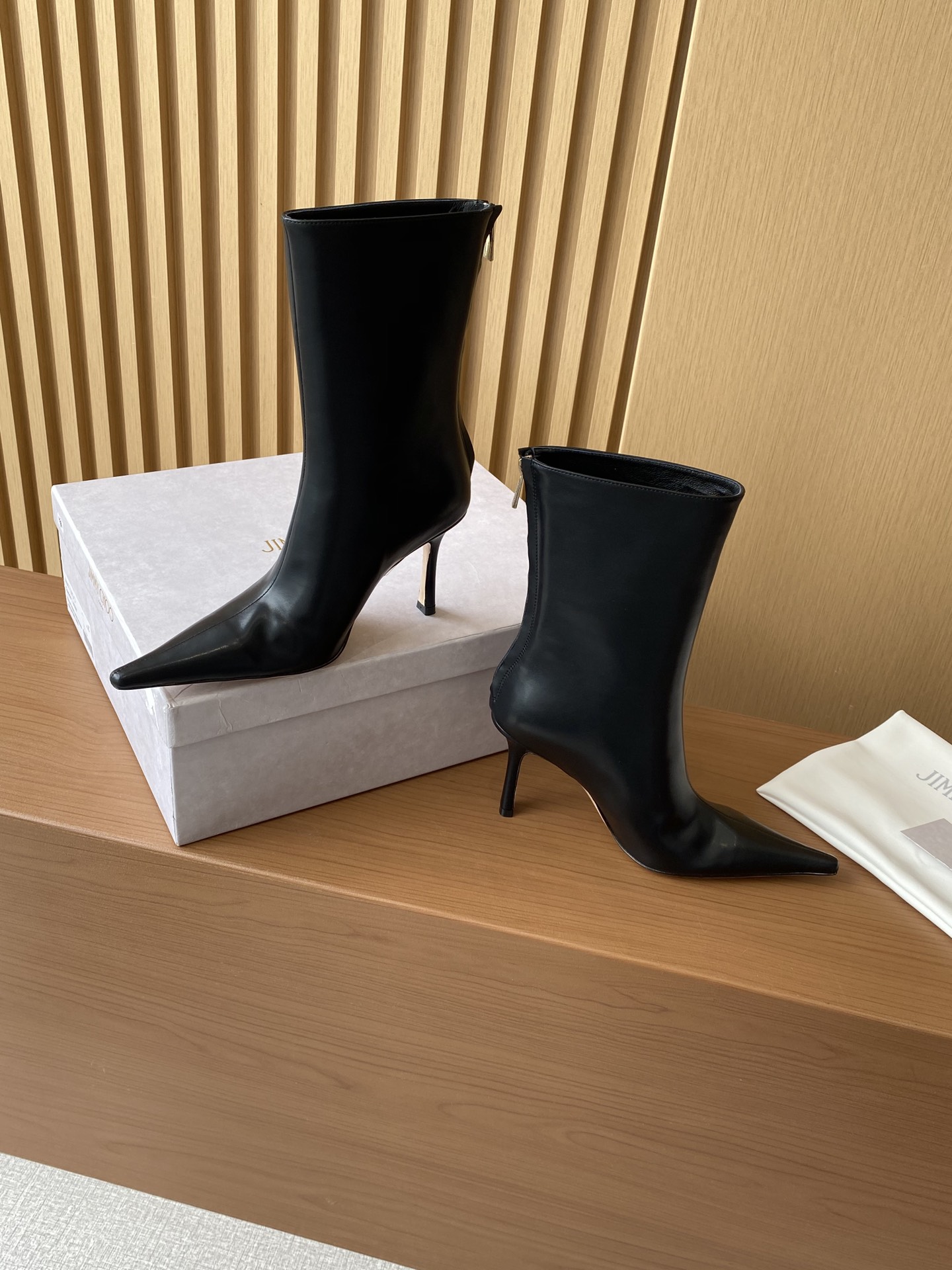 Bagsaaa J1m*y Ch00 Agathe Ankle Boots Black 10 cm