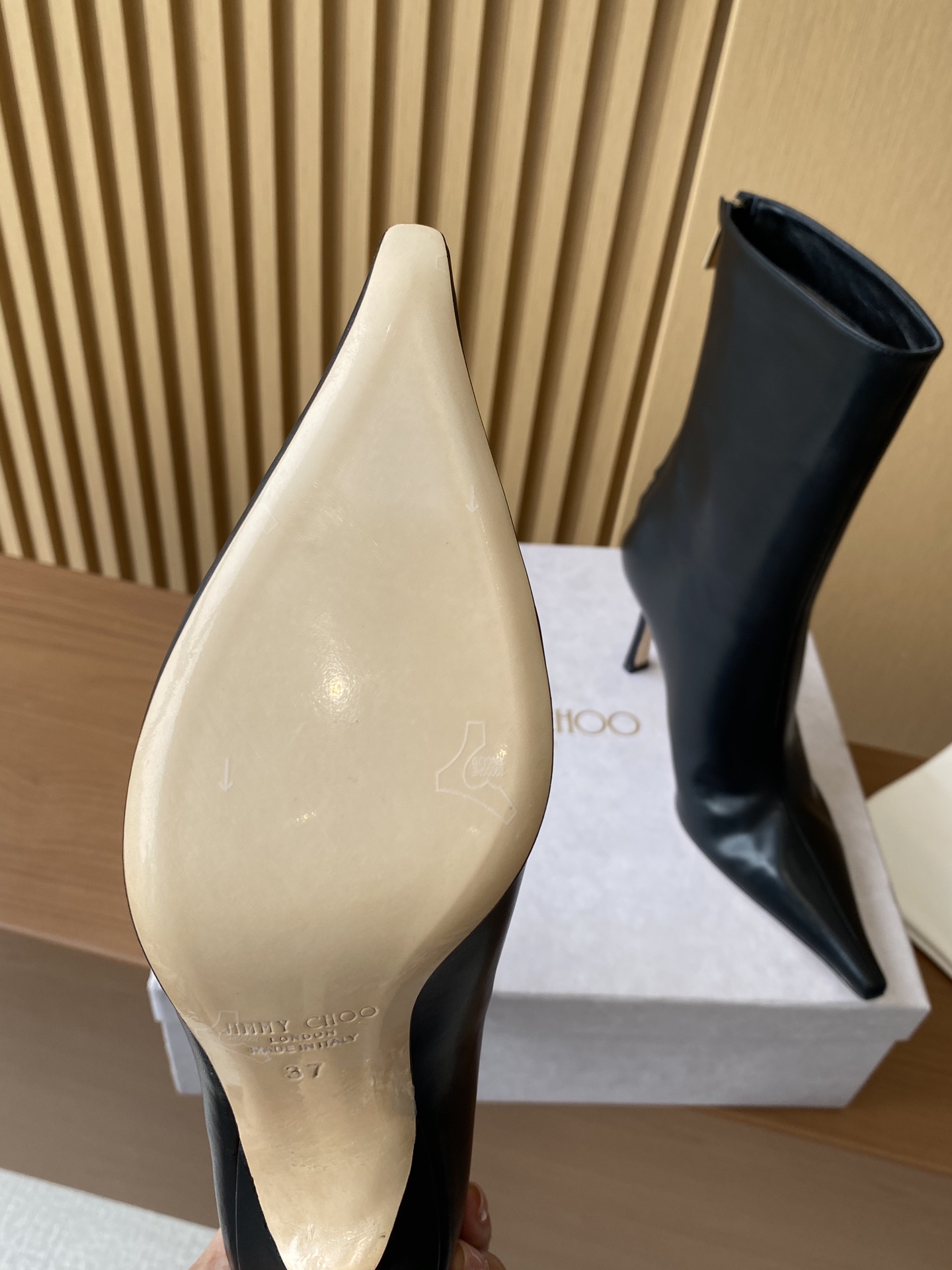 Bagsaaa J1m*y Ch00 Agathe Ankle Boots Black 10 cm