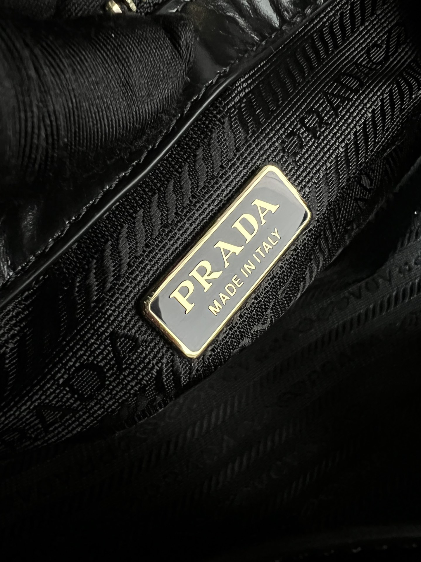 Bagsaaa Pra*a Medium leather shoulder bag 1BD376 black - 31*15*12 cm