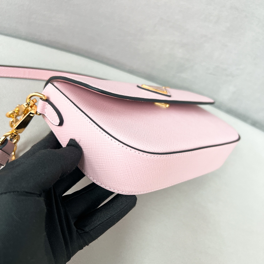 Bagsaaa Pra*a Saffiano leather mini-bag pink - 20.5*10.5*4 cm