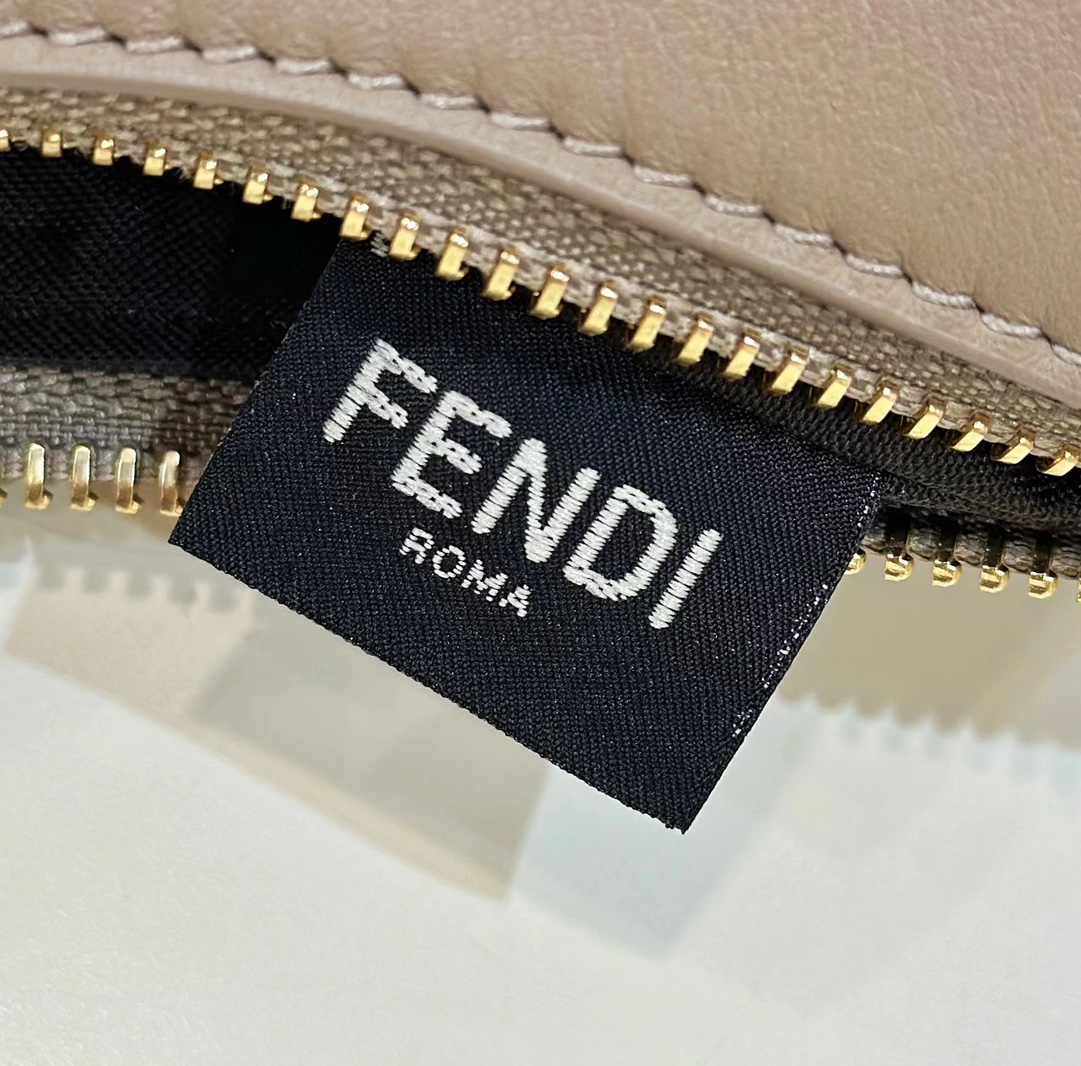 Bagsaaa F**digraphy Mini dark beige leather bag - 20x7.5x13cm