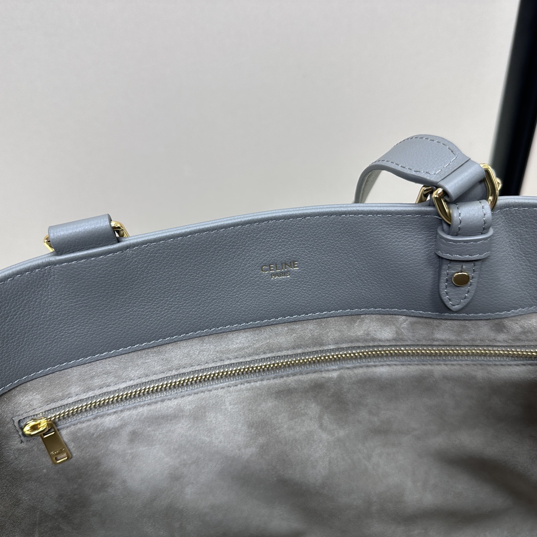 Bagsaaa Ce1i*e Medium Appoline Bag In S*pple Calfskin Gray - 37.5 x 22 x 16 CM