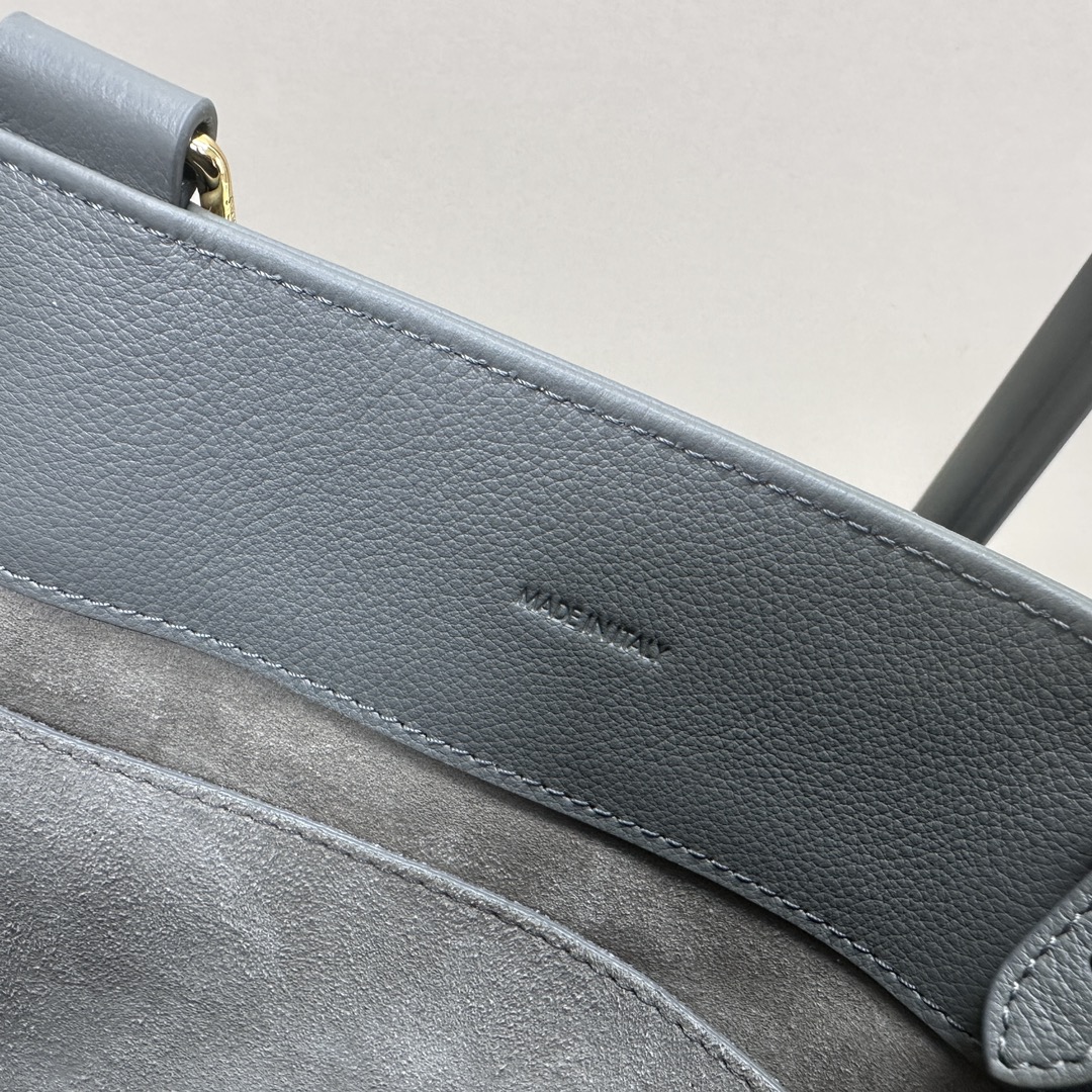 Bagsaaa Ce1i*e Medium Appoline Bag In S*pple Calfskin Gray - 37.5 x 22 x 16 CM