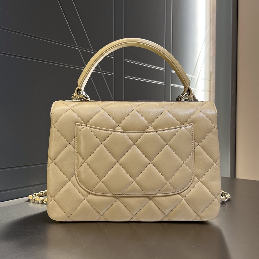 Bagsaaa Ch**el Trendy CC Beige Gold Hardware - 25cm