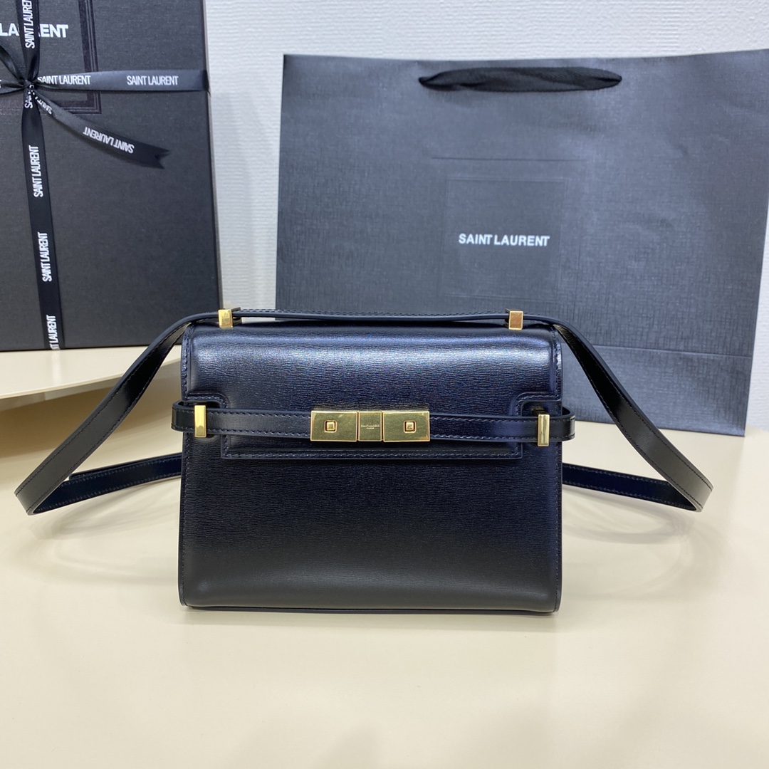 Bagsaaa Y51 Mini Manhattan In Box Sa1nt Lau*nt Black - 19 x 14 x 4 cm