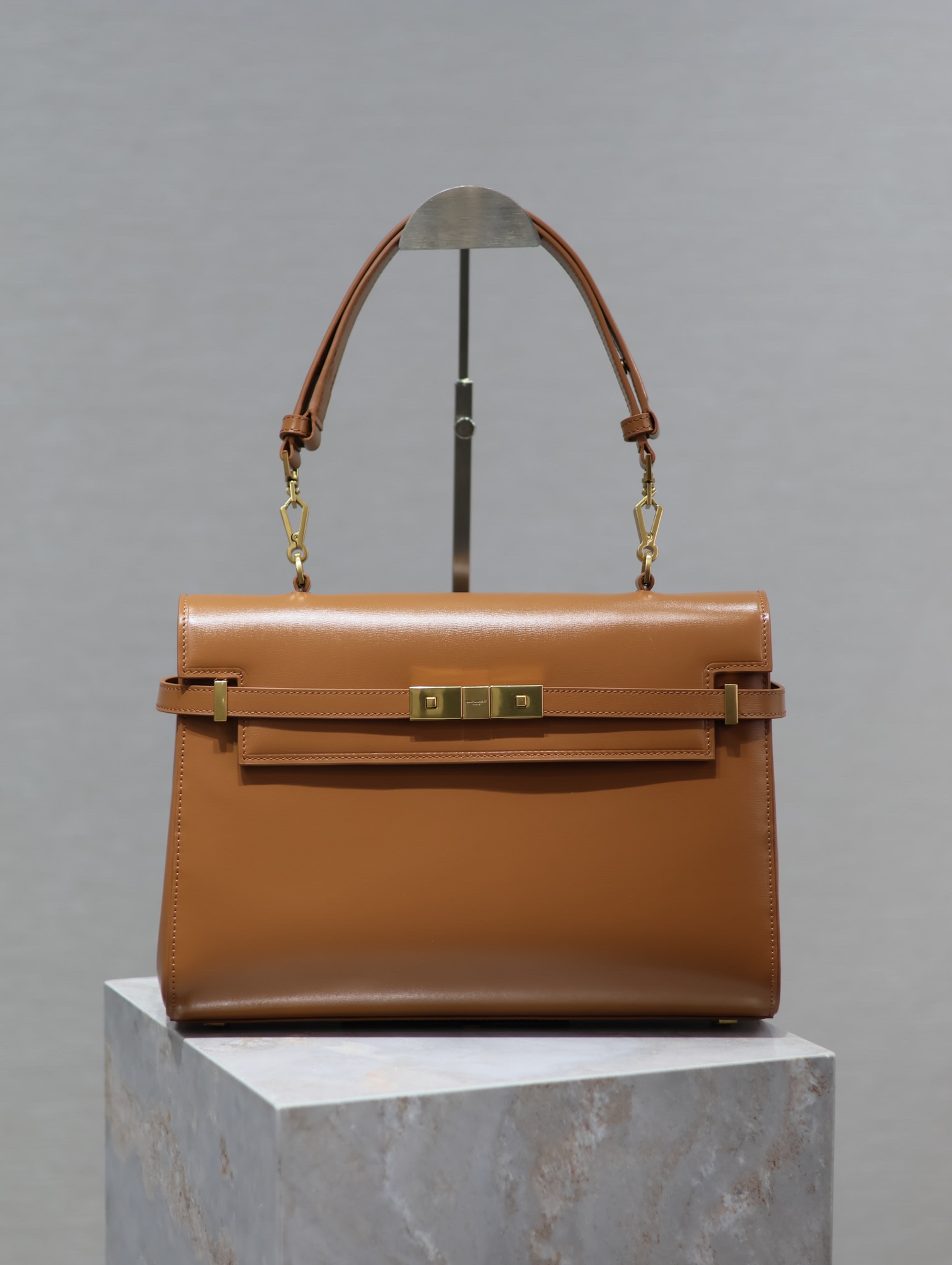 Bagsaaa Y51 Manhattan Top-Handle In Box Sa1nt Lau*nt Brown - 32.5 X 22.5 X 10.5 CM