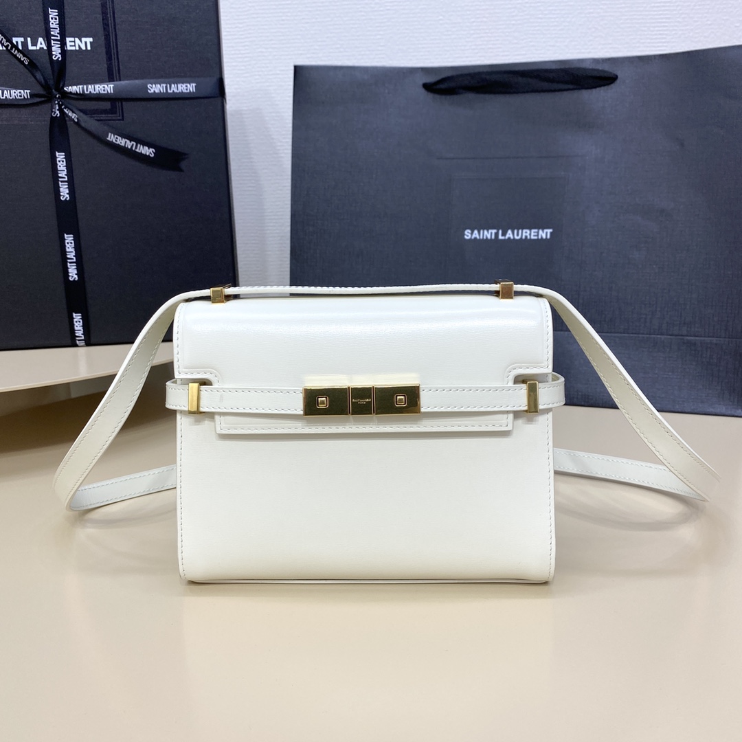 Bagsaaa Y51 Mini Manhattan In Box Sa1nt Lau*nt White - 19 x 14 x 4 cm