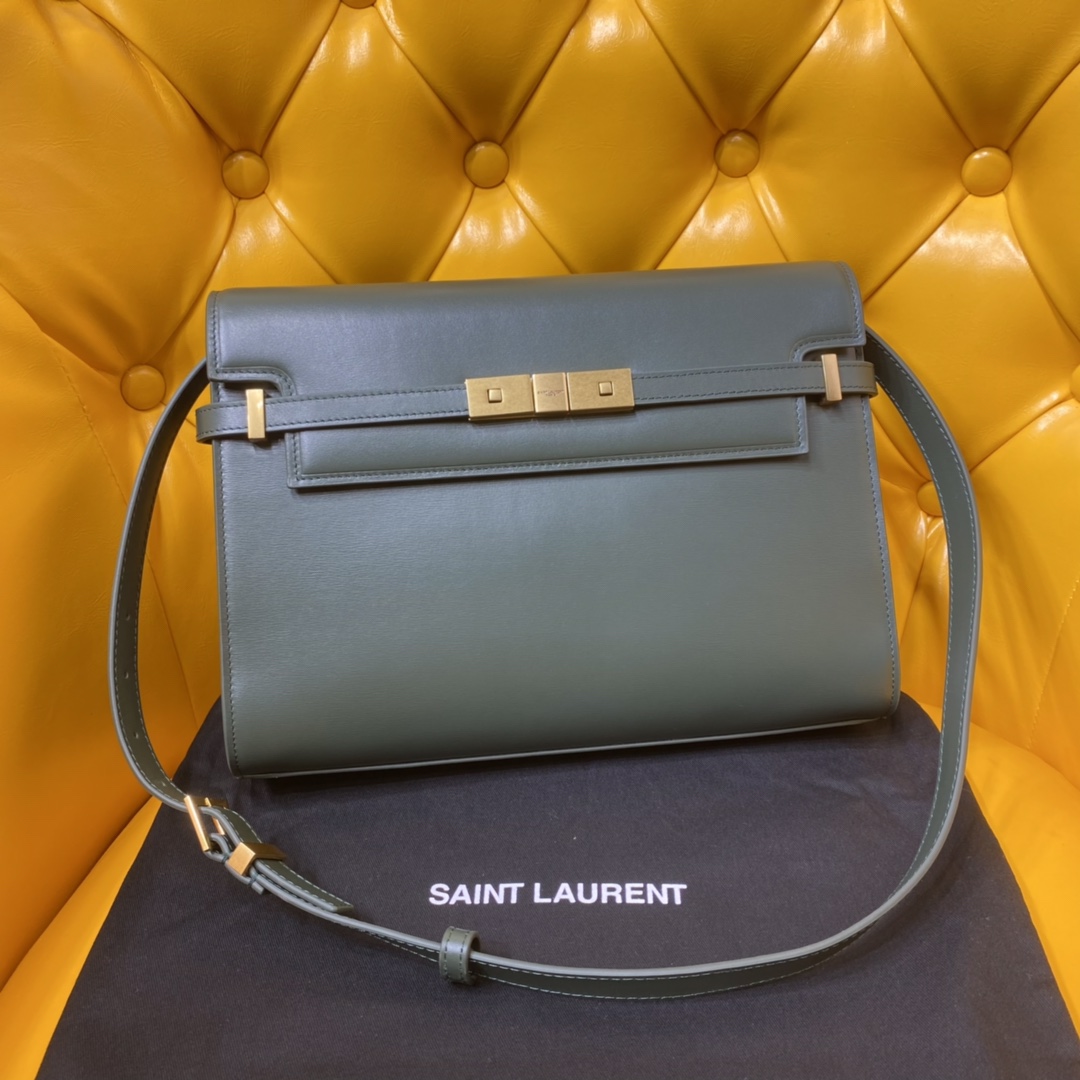 Bagsaaa Y51 Medium Manhattan In Box Sa1nt Lau*nt Gray - 29 x 20 x 7.5 CM