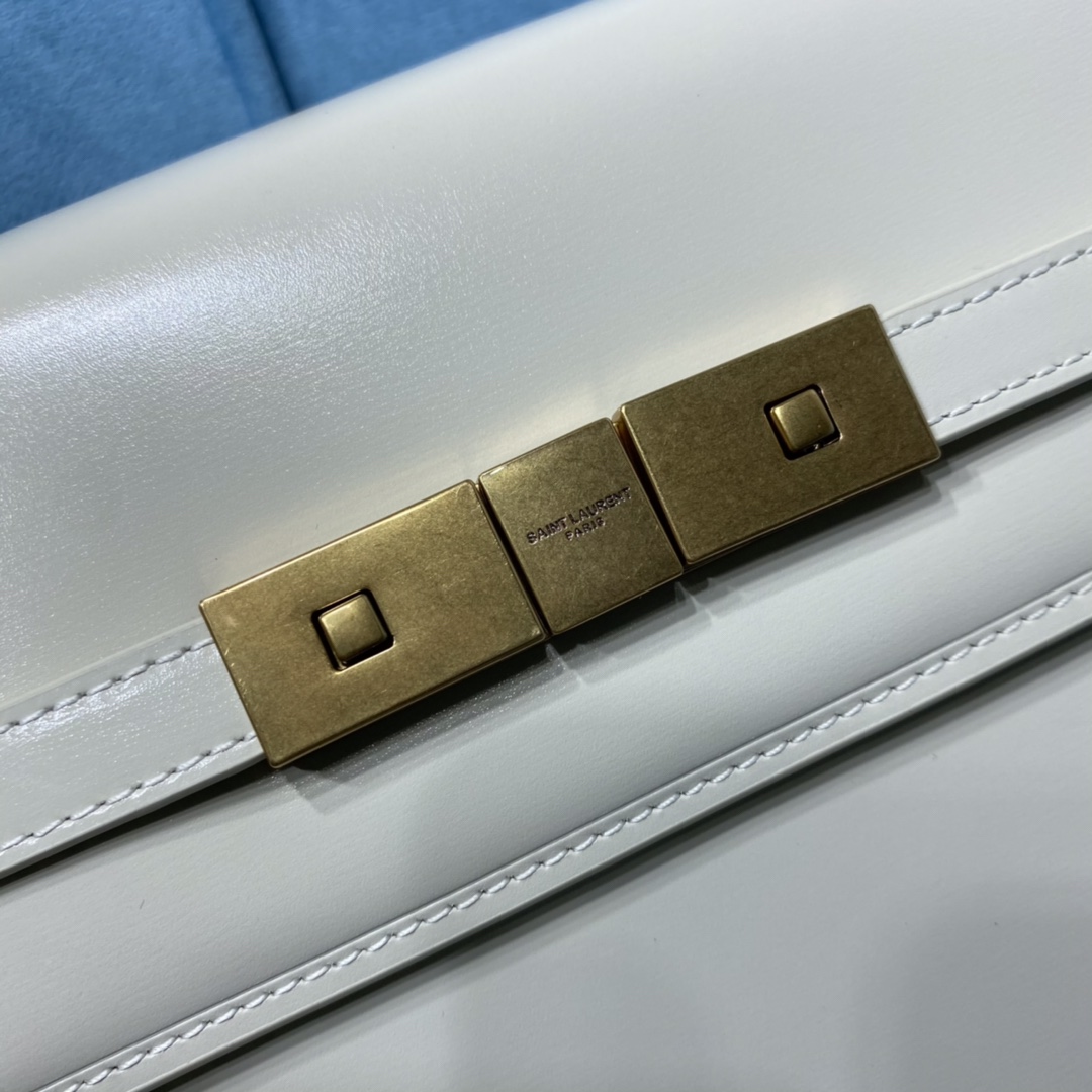 Bagsaaa Y51 Medium Manhattan In Box Sa1nt Lau*nt White - 29 x 20 x 7.5 CM