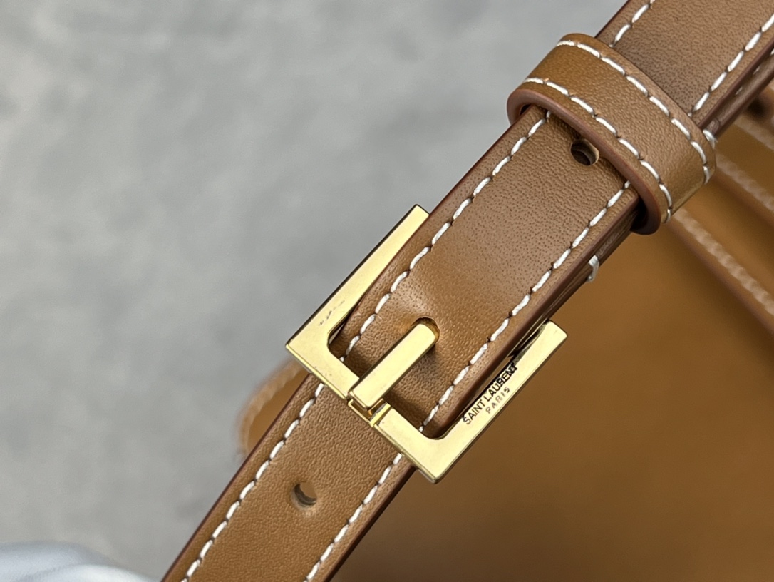 Bagsaaa Y51 Mini Manhattan In Box Sa1nt Lau*nt Brown - 19 x 14 x 4 cm