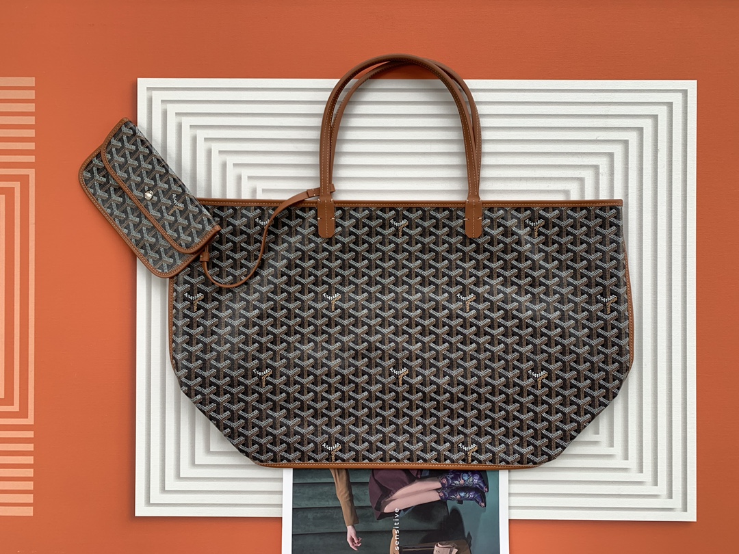 Bagsaaa G09ard Saint L0vis GM Black & Tan - 40 x 20 x 34 cm