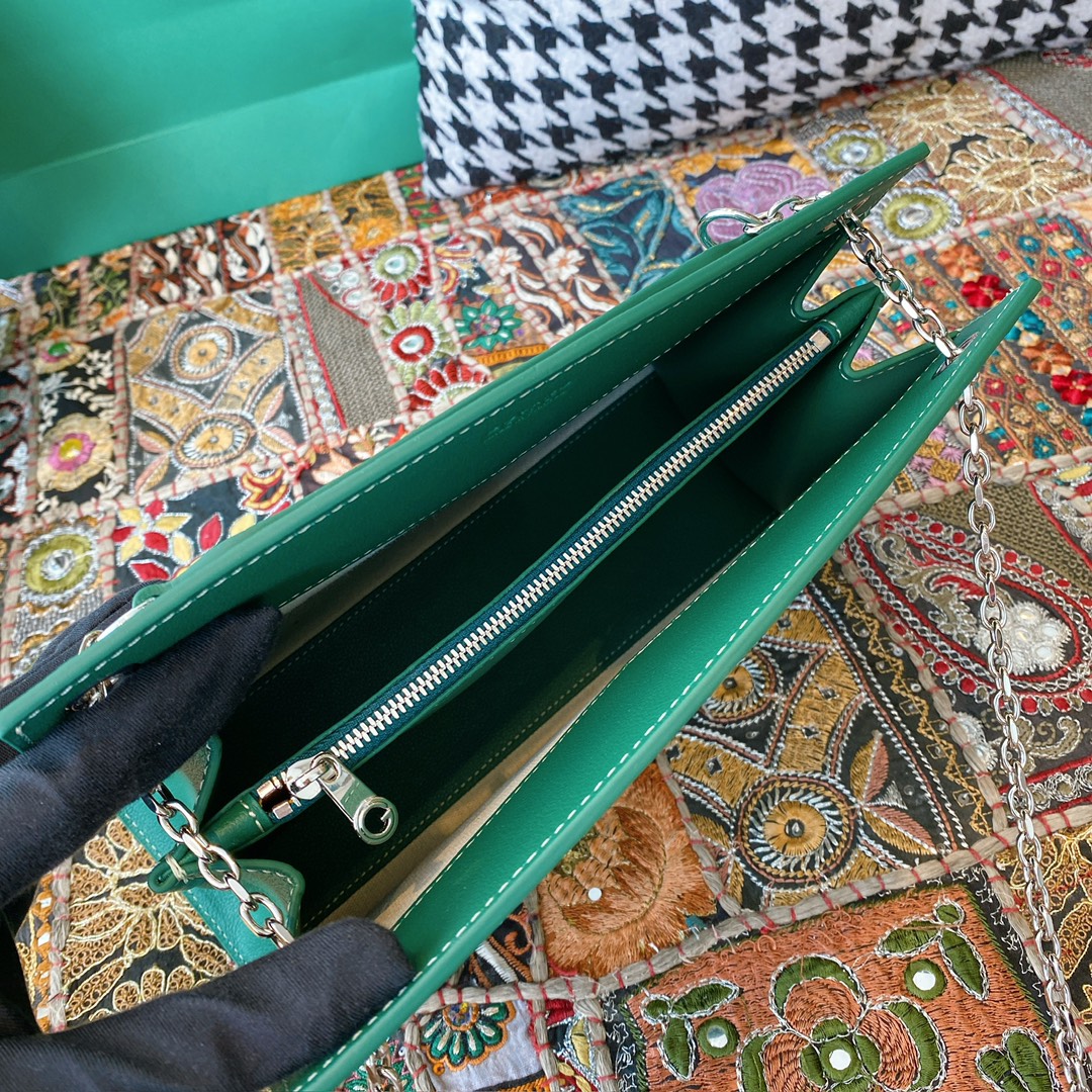 Bagsaaa G09ard Rouette Structuré PM Bag Green - 25.5 x 9 x 18 cm