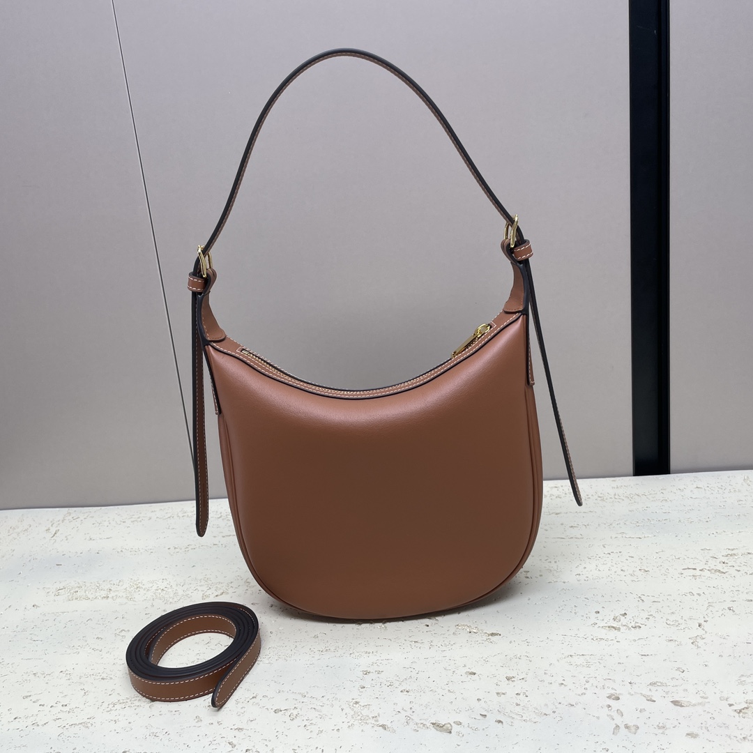 Bagsaaa Ce1i*e Small Heloïse Bag Cuir Triomphe In S*pple Calfskin Brown - 19 x 22 x 5 CM