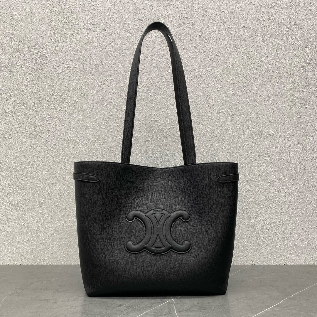 Bagsaaa Ce1i*e Medium Cabas Anais Cuir Triomphe In Grained Calfskin Black - 54 x 29.5 x 15 CM