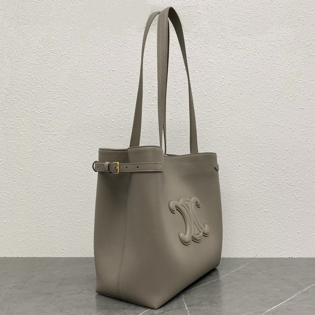 Bagsaaa Ce1i*e Medium Cabas Anais Cuir Triomphe In Grained Calfskin Gray - 54 x 29.5 x 15 CM