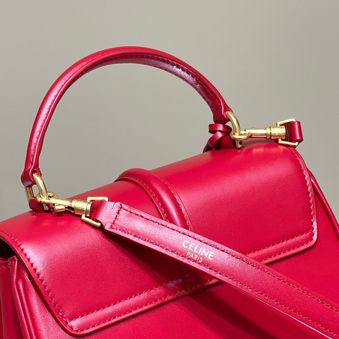 Bagsaaa Ce1i*e Mini 16 In Calfskin Red - 18.5 X 15.5 X 9 CM