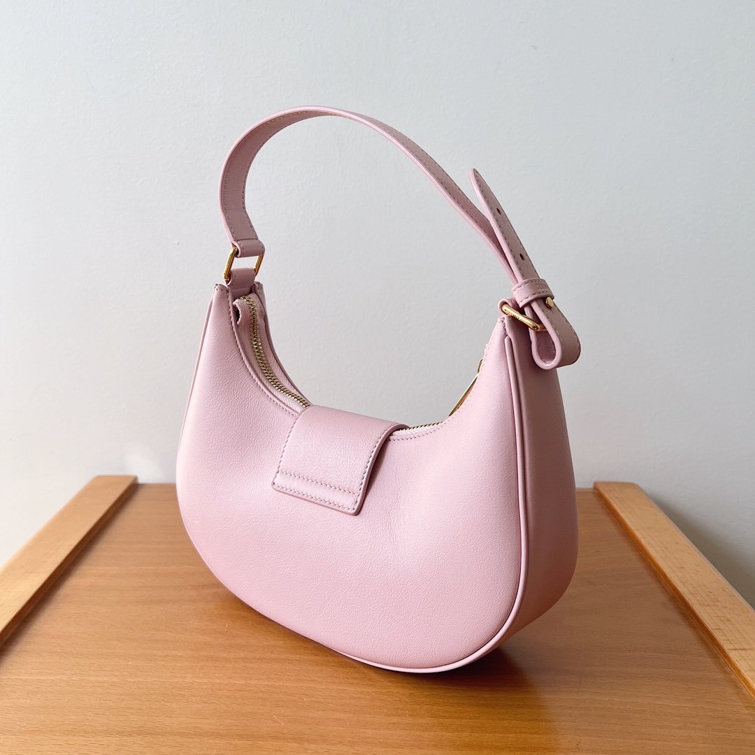 Bagsaaa Ce1i*e Medium Ava Triomphe Bag In Smooth Calfskin Pink - 24.5 x 17 x 9 CM
