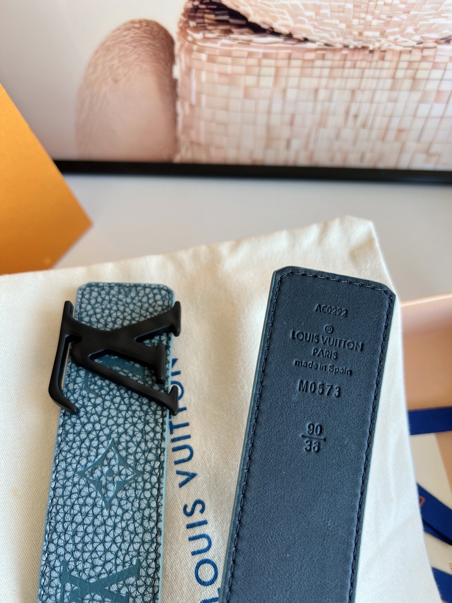 Bagsaaa LV Belt Blue