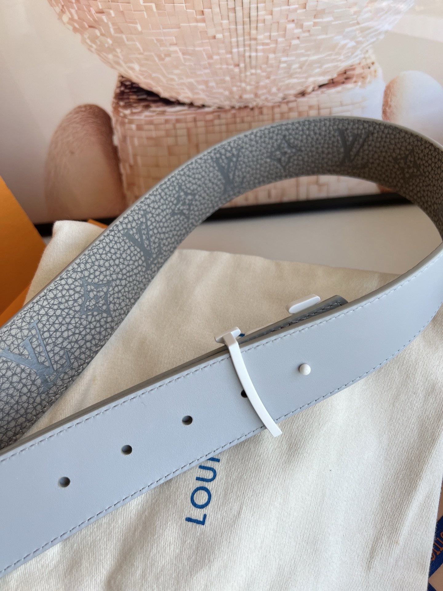 Bagsaaa LV Belt Gray