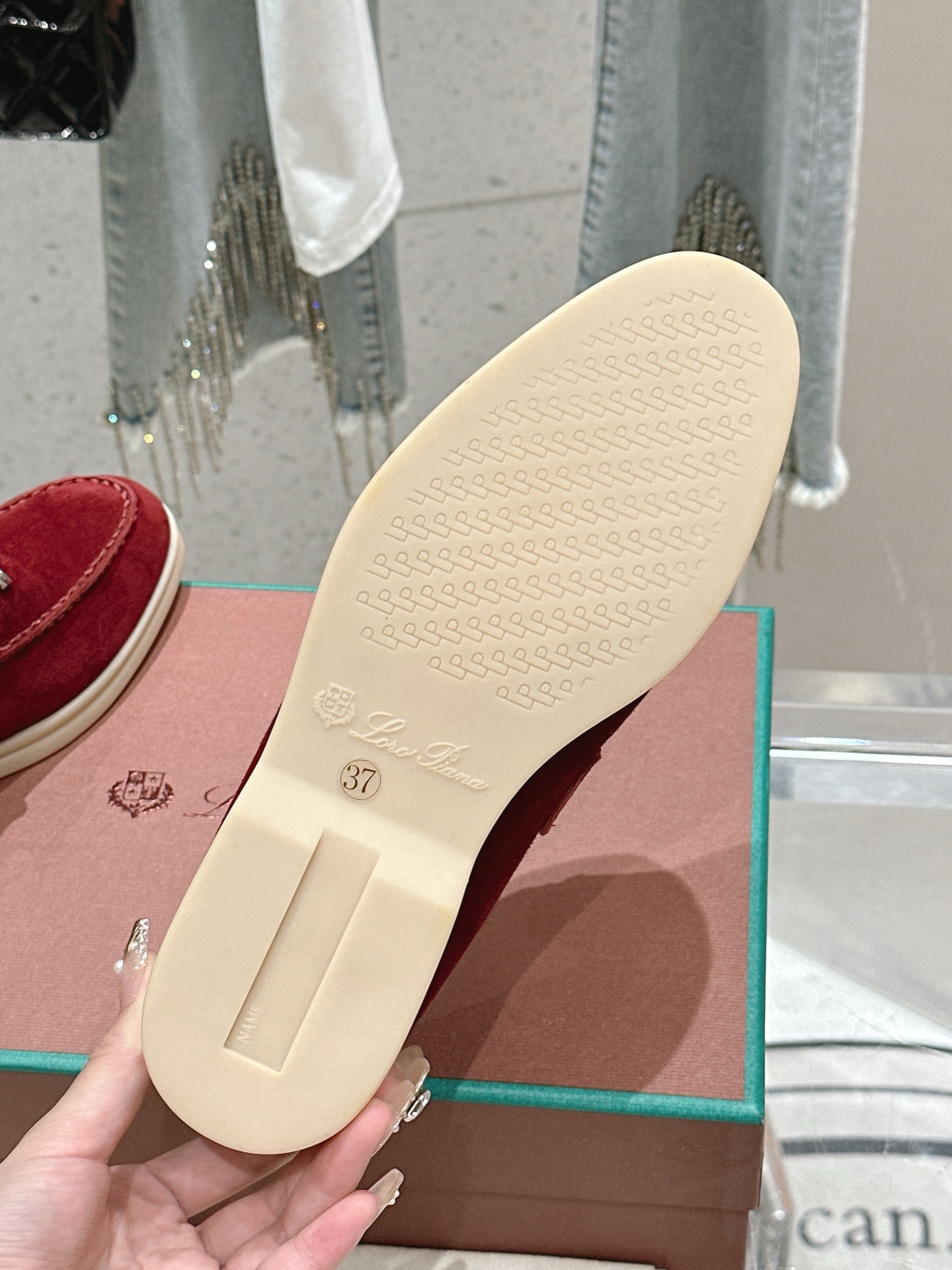 Bagsaaa L0r0 P1ana Summer Charms Walk Moccasin Red Suede