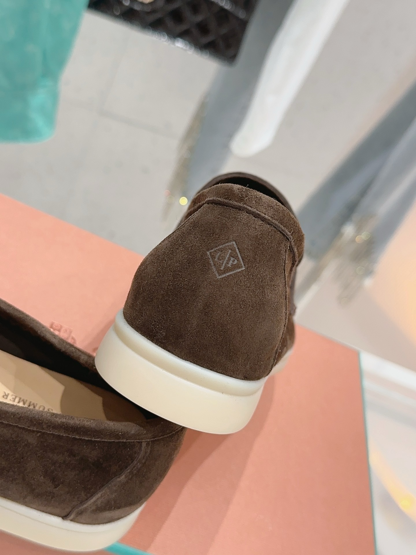 Bagsaaa L0r0 P1ana Summer Charms Walk Moccasin Dark Brown Suede