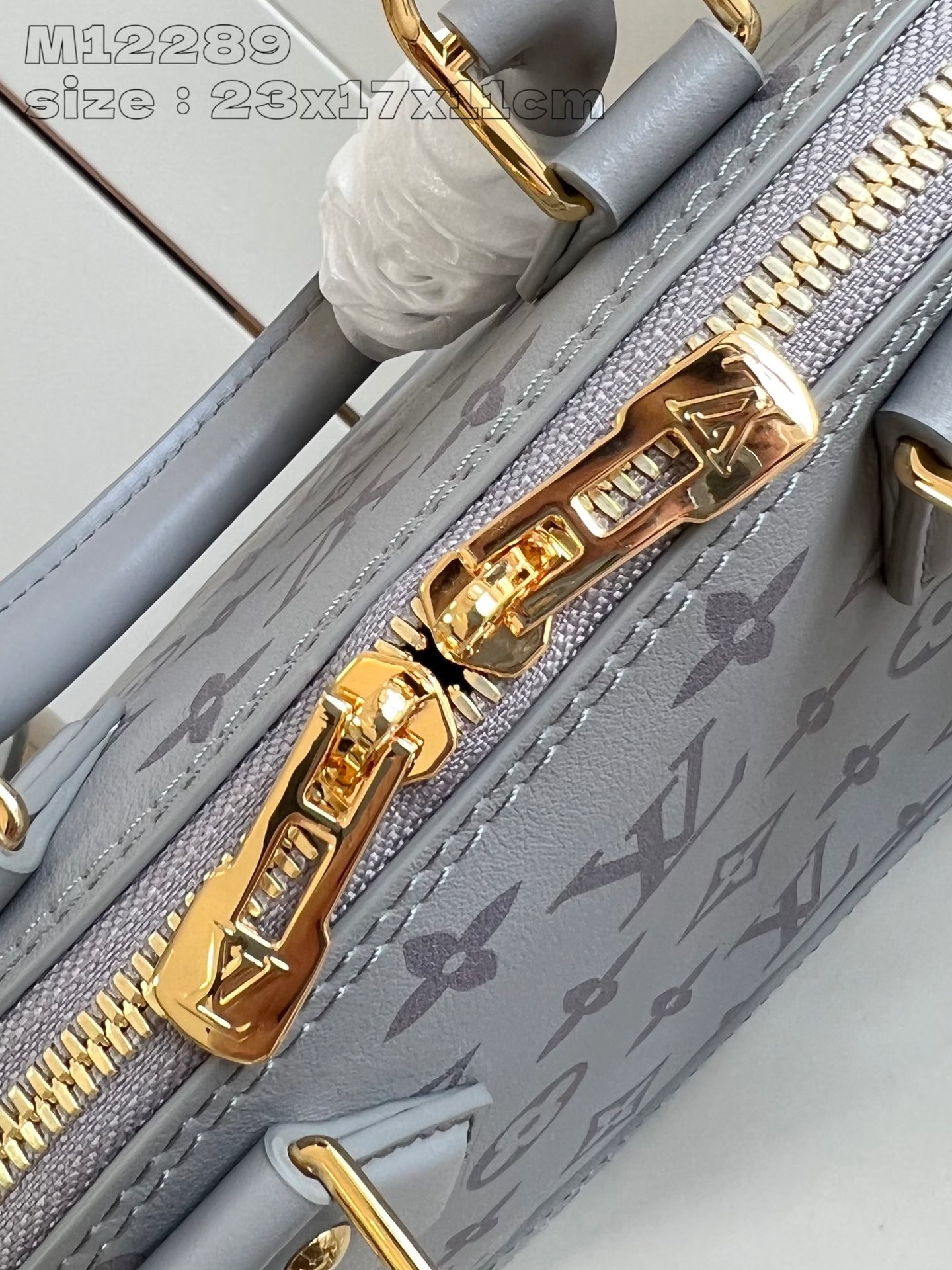 Bagsaaa L0vis Vvtt0n M12561 Alma BB Bag Gray - 23.5 x 17.5 x 11.5 cm