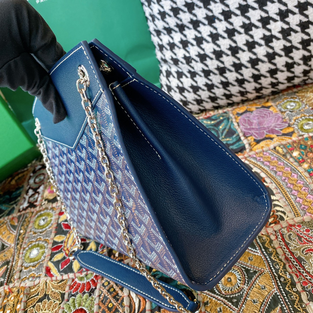 Bagsaaa G09ard Rouette Structuré PM Bag Blue - 25.5 x 9 x 18 cm